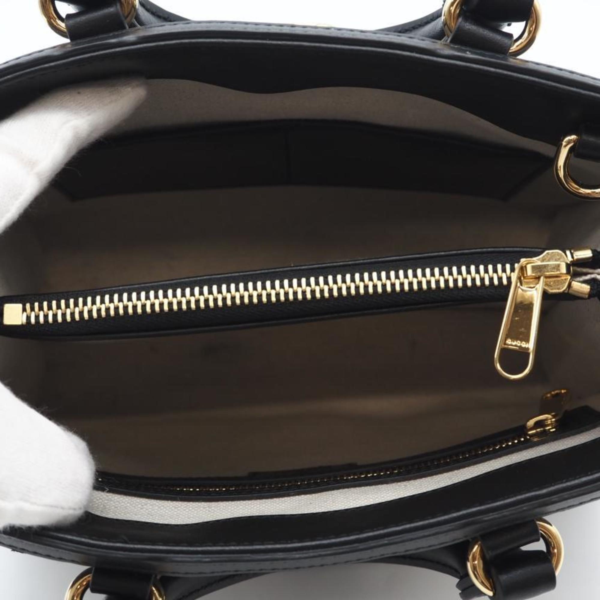 Gucci Black Leather Handbag (Pre-Owned)