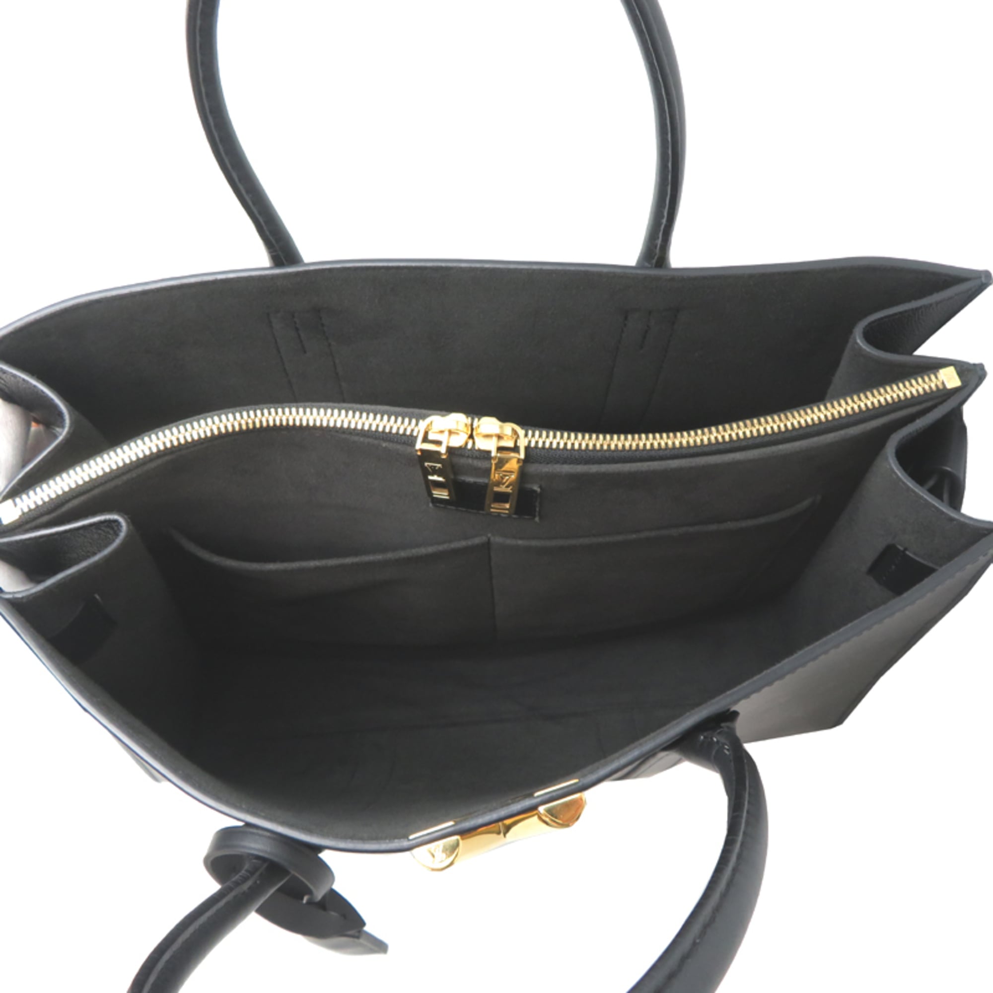 Louis Vuitton Black Noir Monogram Shadow Handbag (Pre-Owned)