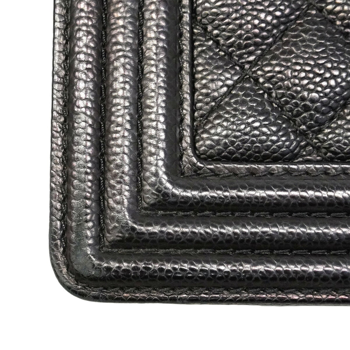 Chanel Black Grained Calfskin Shoulder Bag (Pre-Owned)
