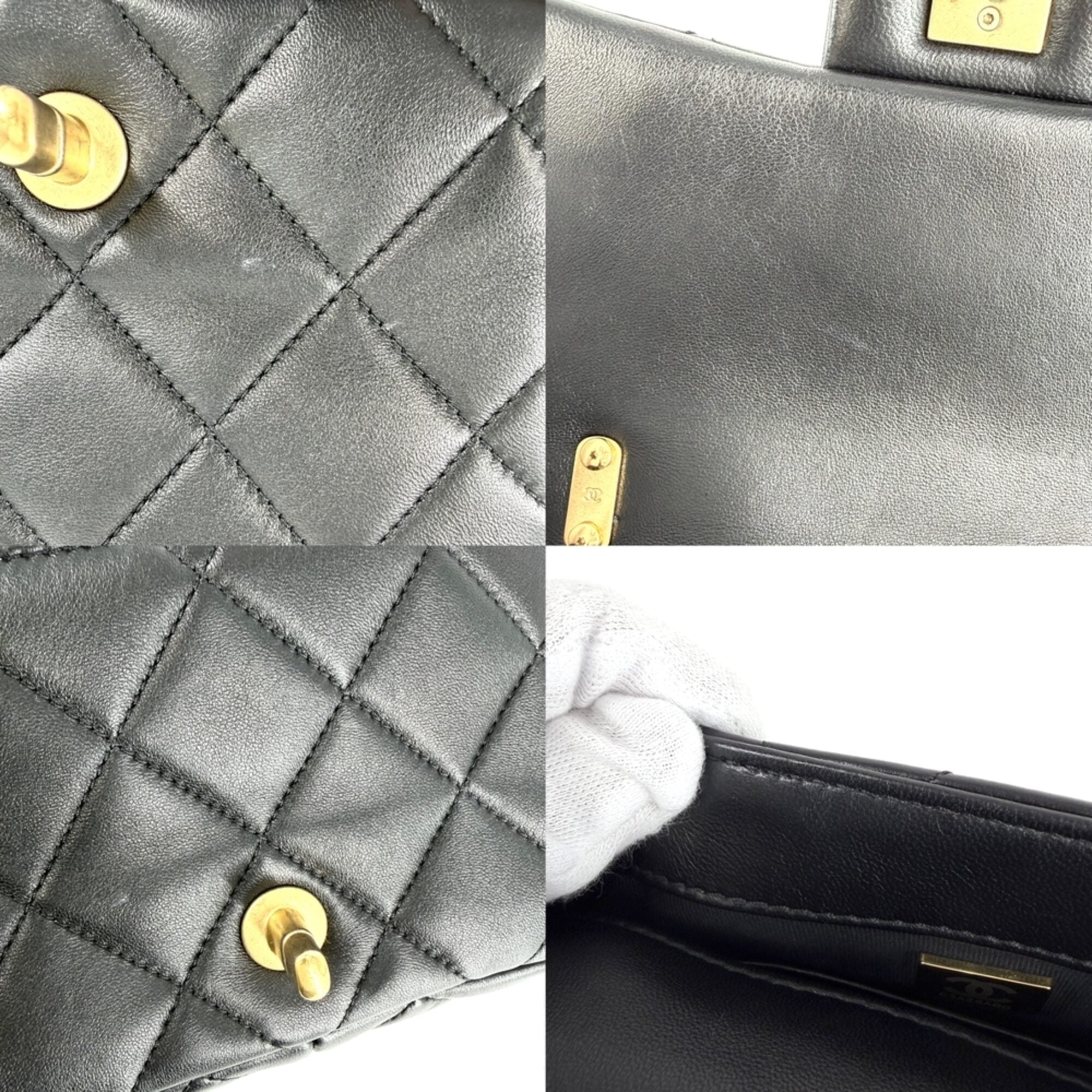 Chanel Black Leather Shoulder Bag (Pre-Owned)