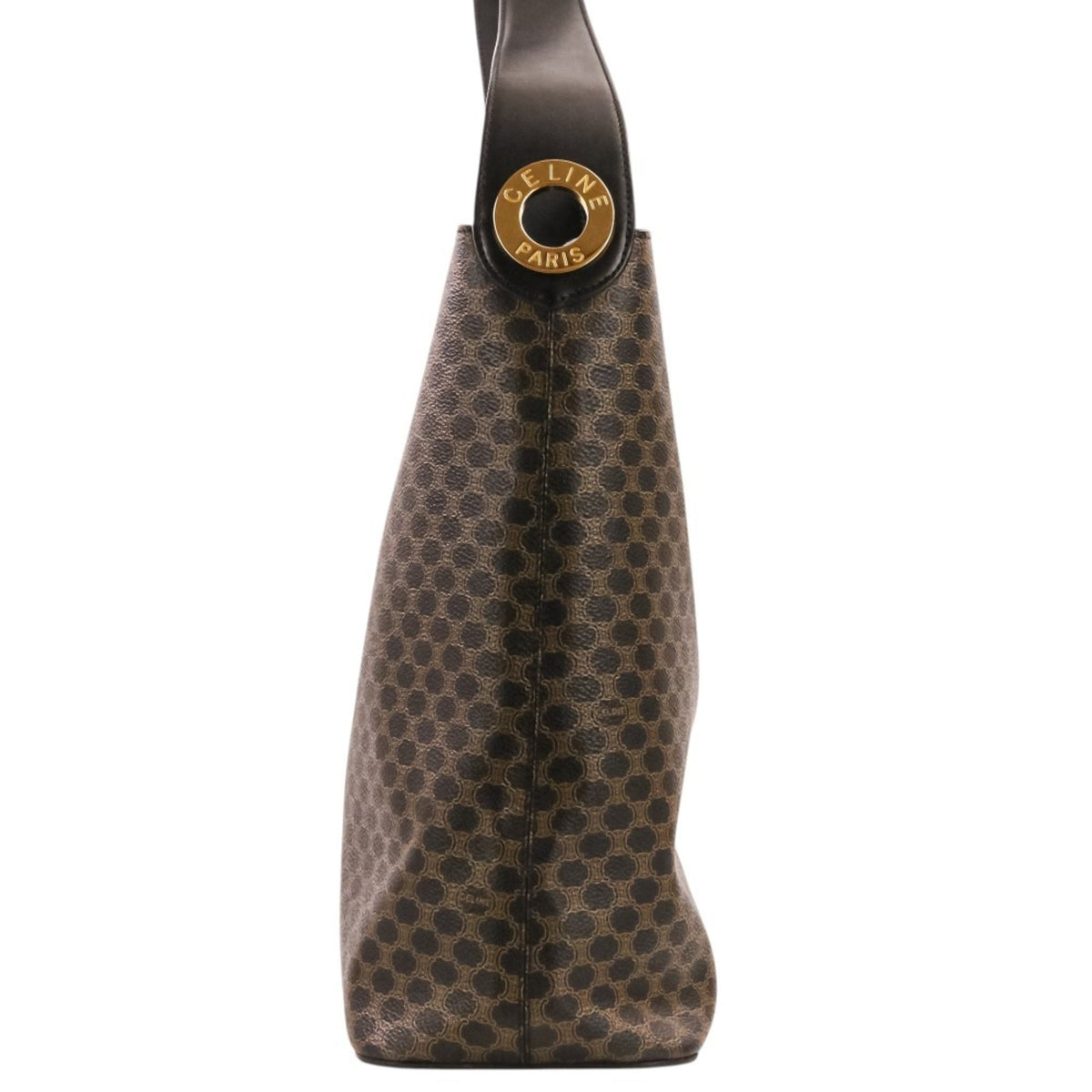 Celine Macadam Black Brown Pvc Shoulder Bag (Pre-Owned)