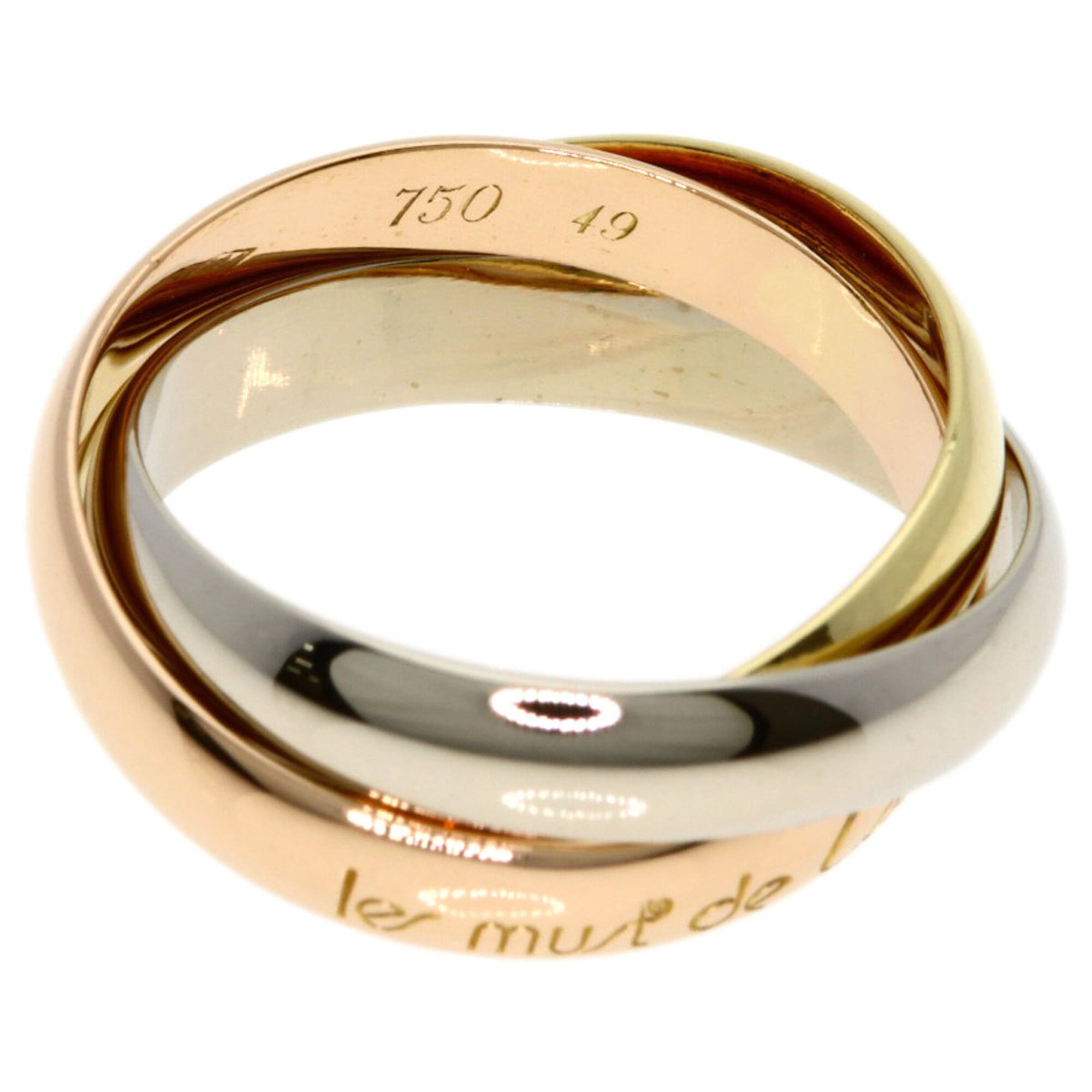 Cartier Trinity Yellow Gold (18K) Pink Gold (18K) White Gold (18K) Band Ring (Pre-Owned)