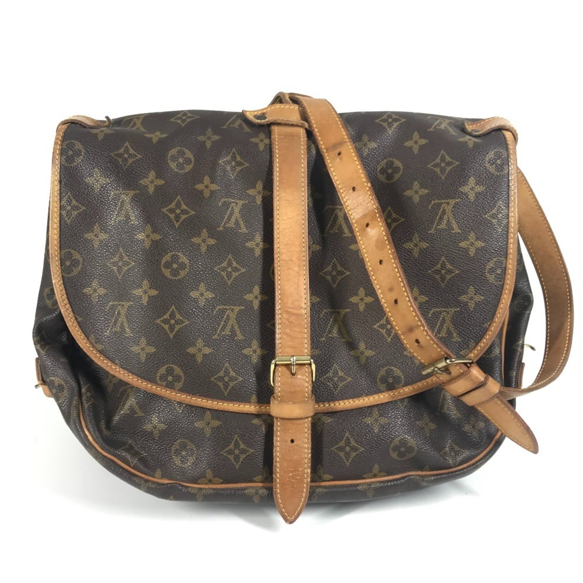 Louis Vuitton Brown Monogram Canvas Shoulder Bag (Pre-Owned)