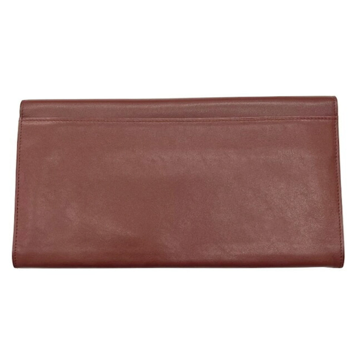 Cartier Bordeaux Leather Clutch Bag (Pre-Owned)
