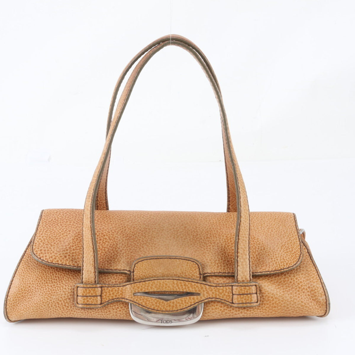 Tod's Brown Leather Handbag Shoulder Bag Tote Bag (Pre-Owned)