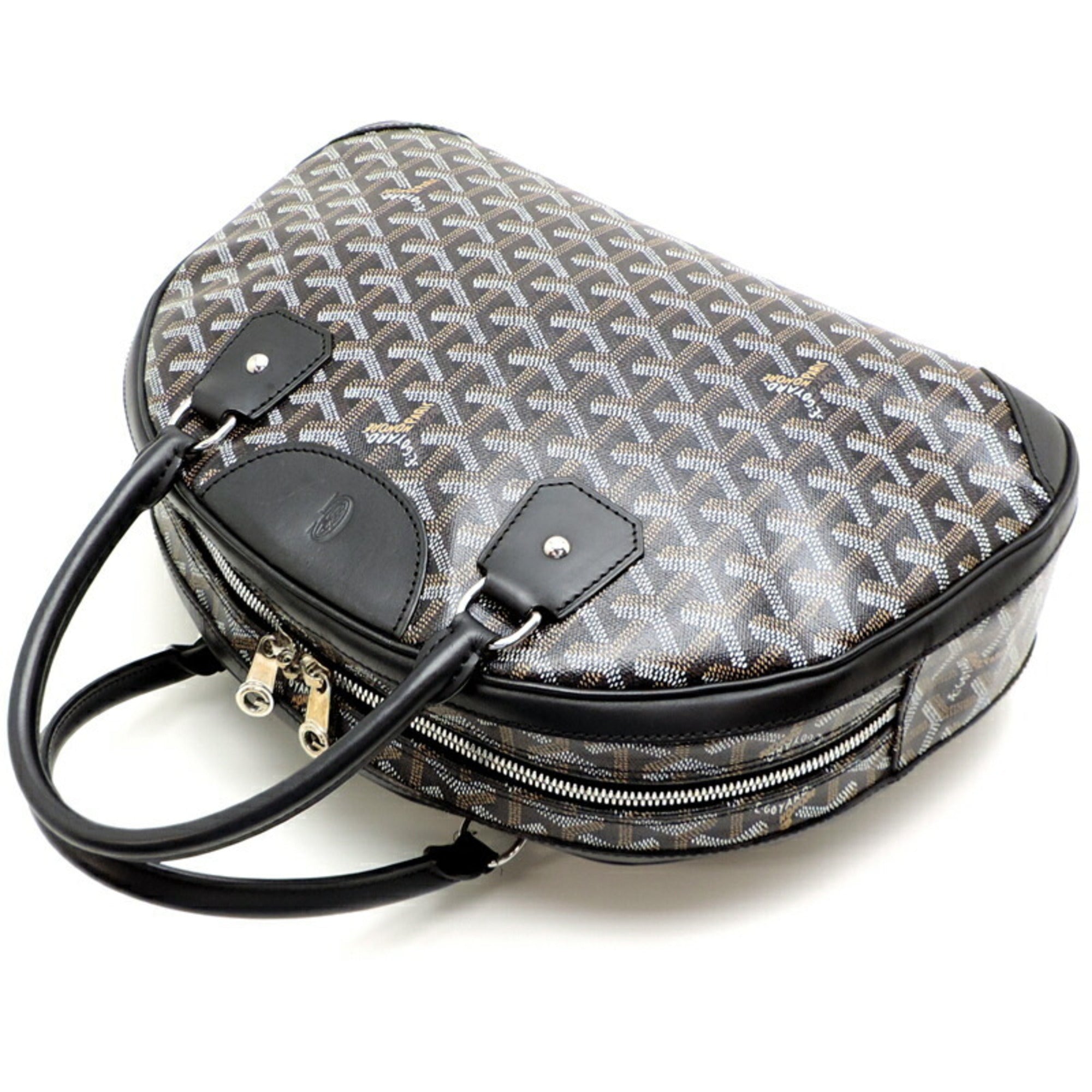 Goyard Black Coated Canvas Boston Bag (Pre-Owned)