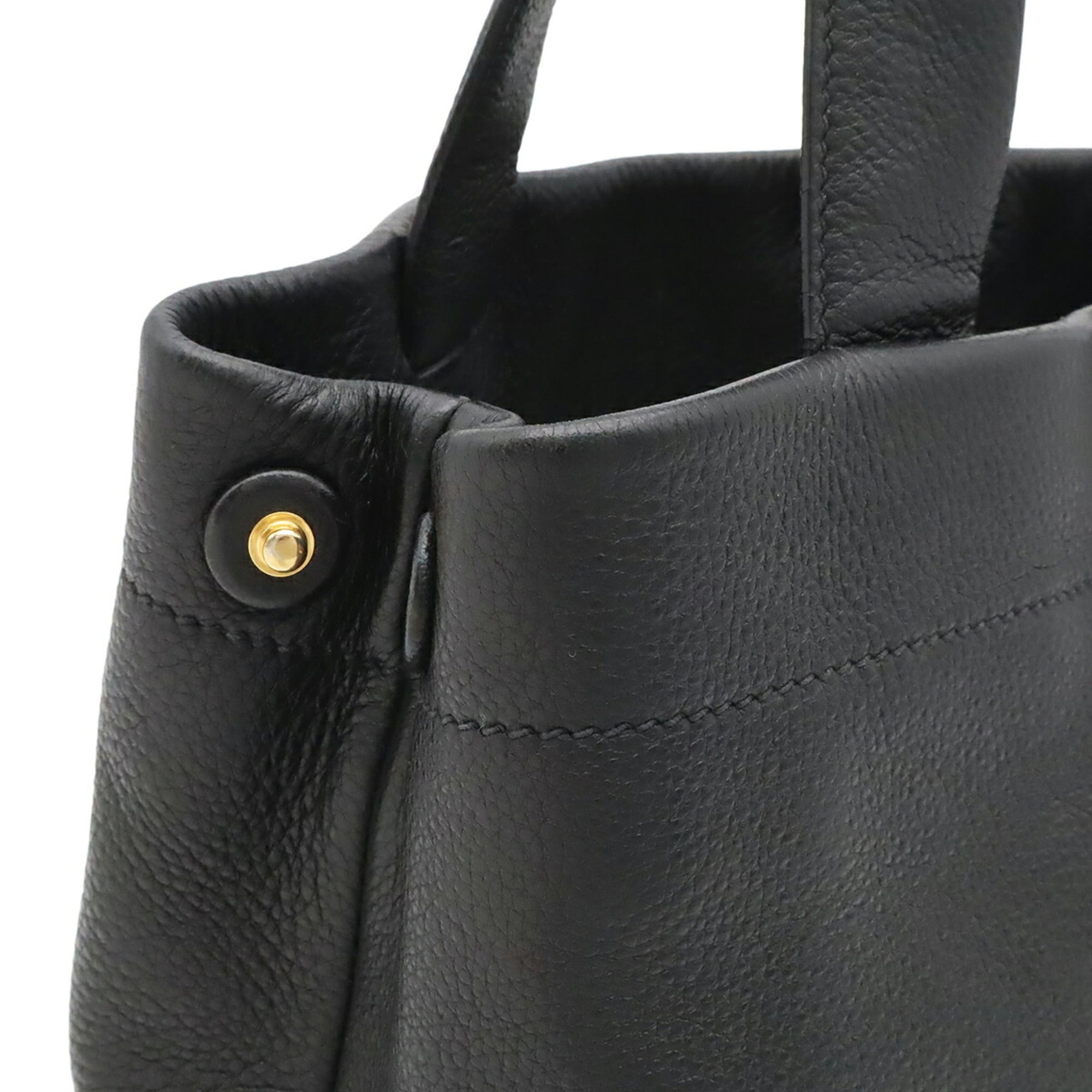 Prada Black Nero Leather Handbag Tote Bag (Pre-Owned)