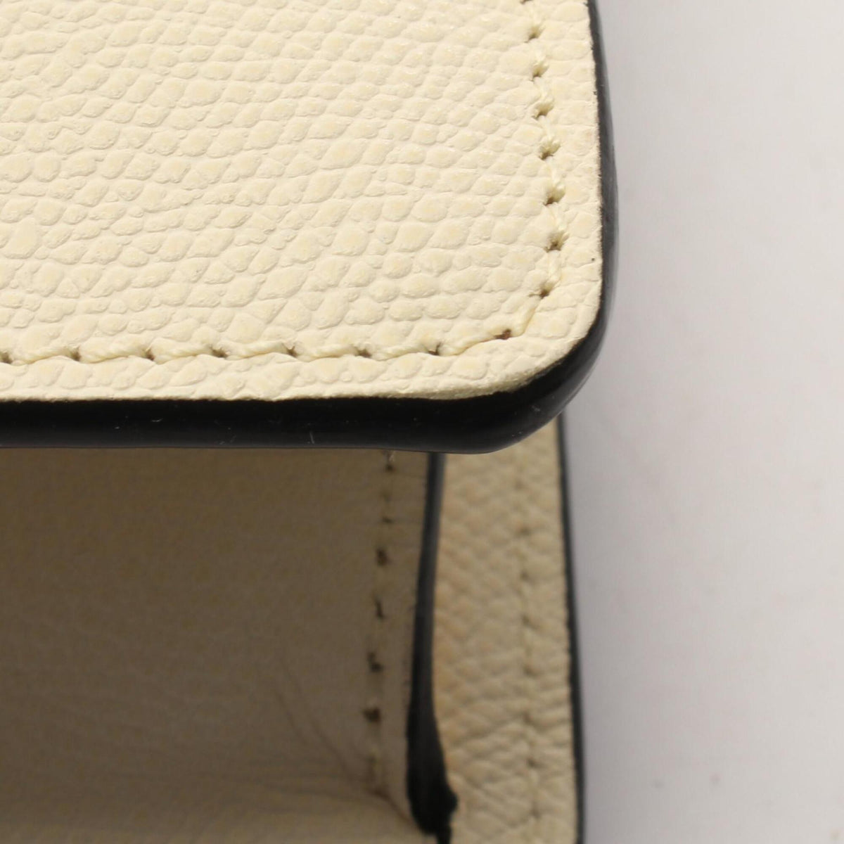 Valextra Black Ivory Leather Handbag Tote Bag (Pre-Owned)