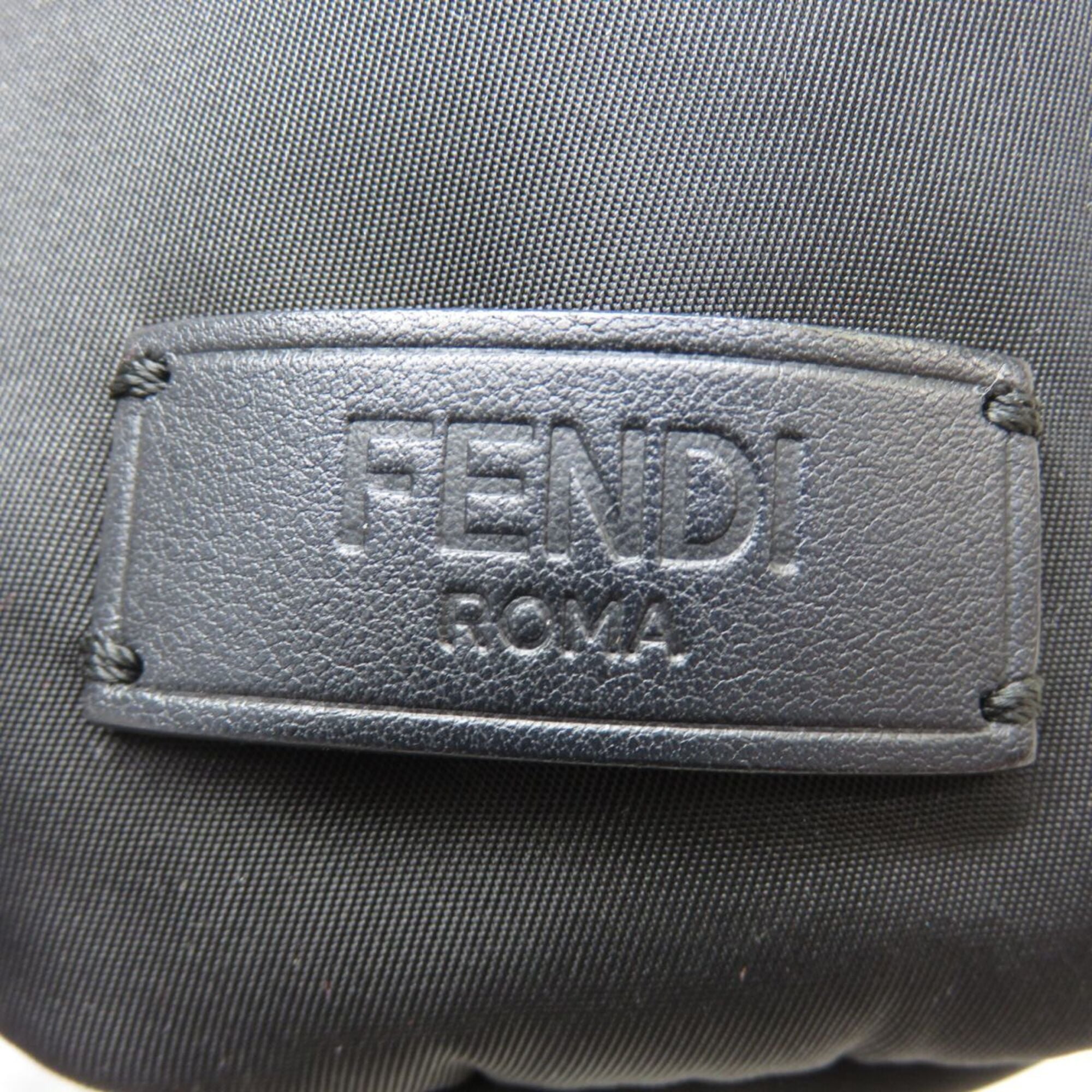 Fendi Black Nylon Leather Backpack (Pre-Owned)