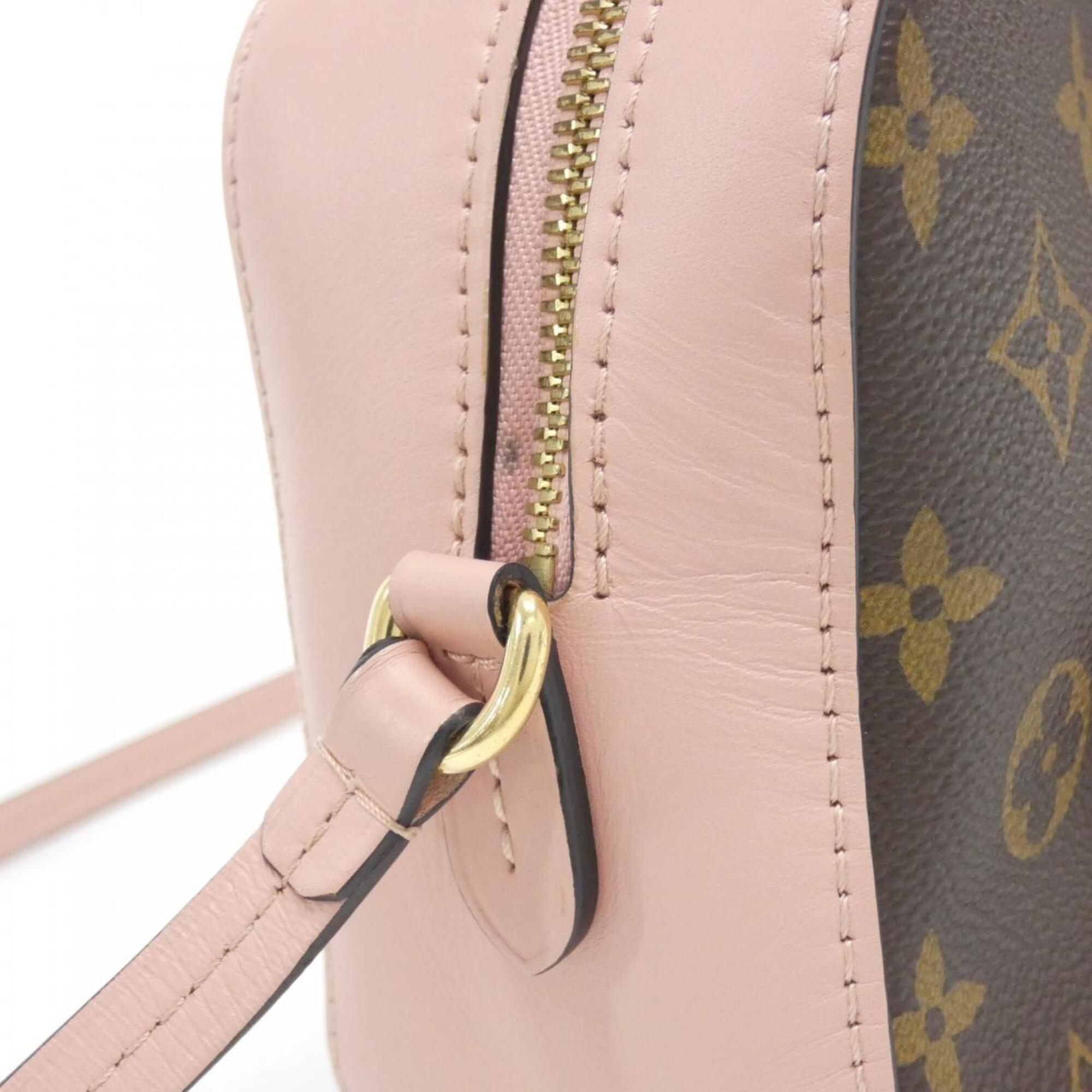 Louis Vuitton Marron Rose Poudre Coated Canvas Leather Shoulder Bag (Pre-Owned)