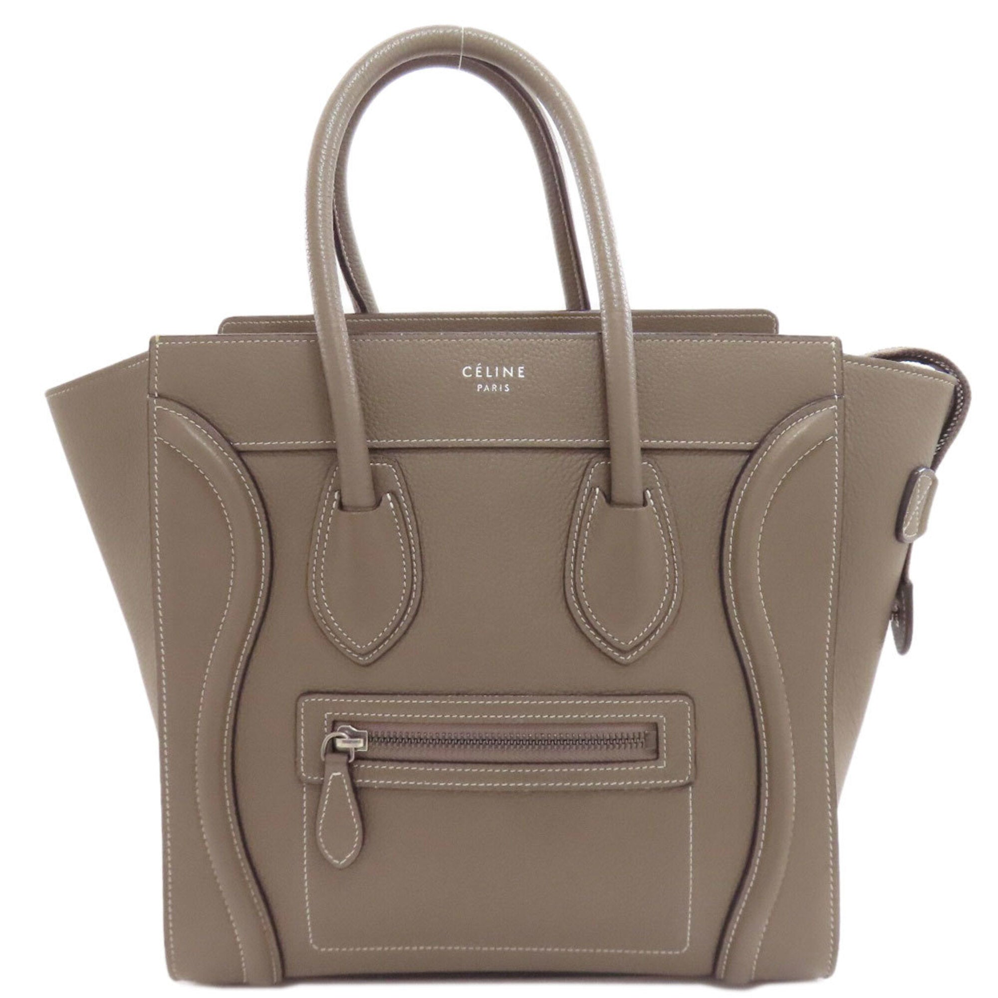 Celine Grayish Leather Handbag (Pre-Owned)