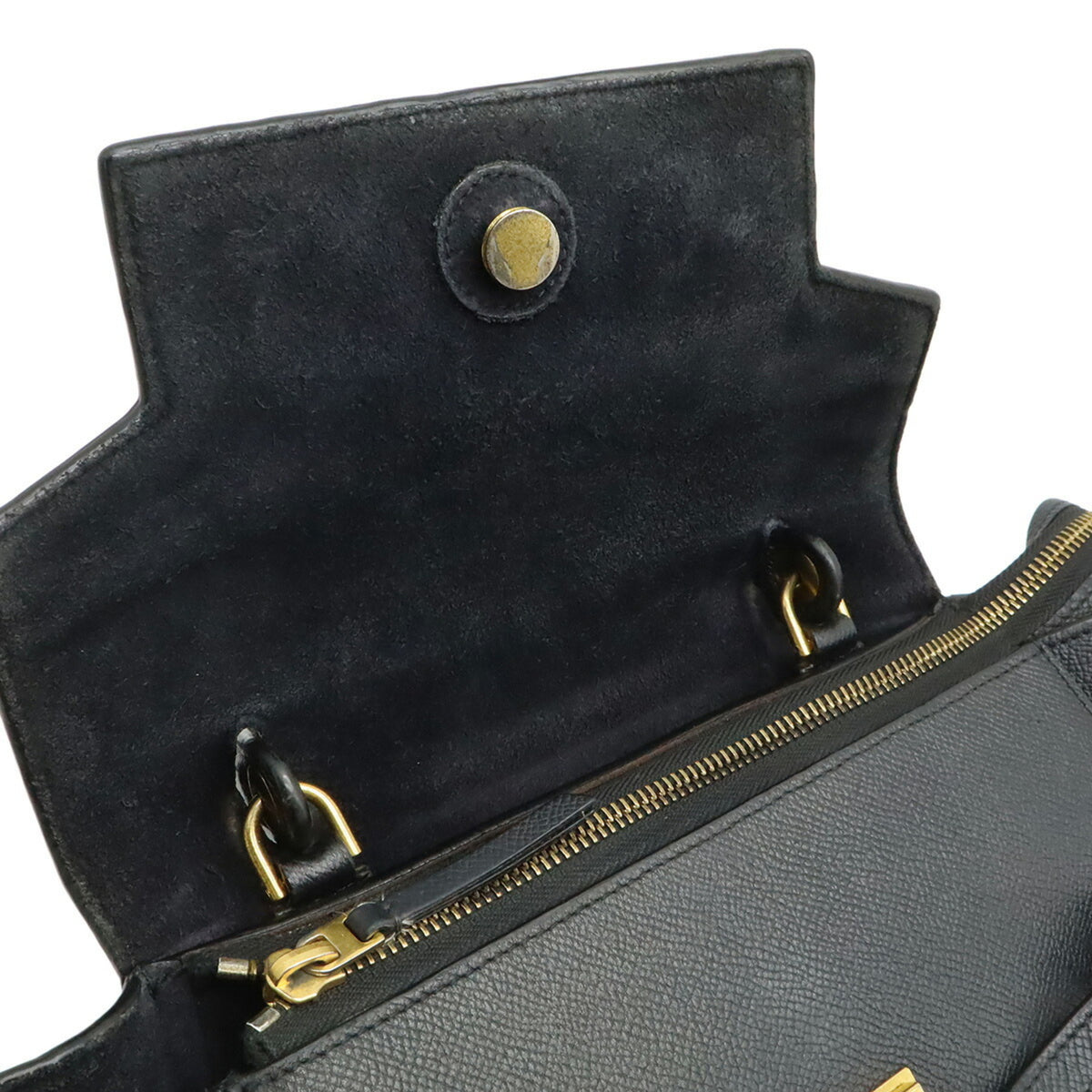 Celine Black Leather Handbag Shoulder Bag (Pre-Owned)
