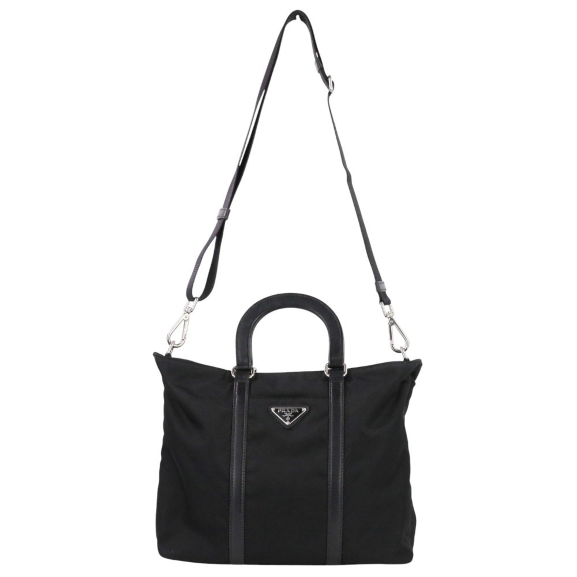 Prada Black Nylon Handbag Shoulder Bag (Pre-Owned)