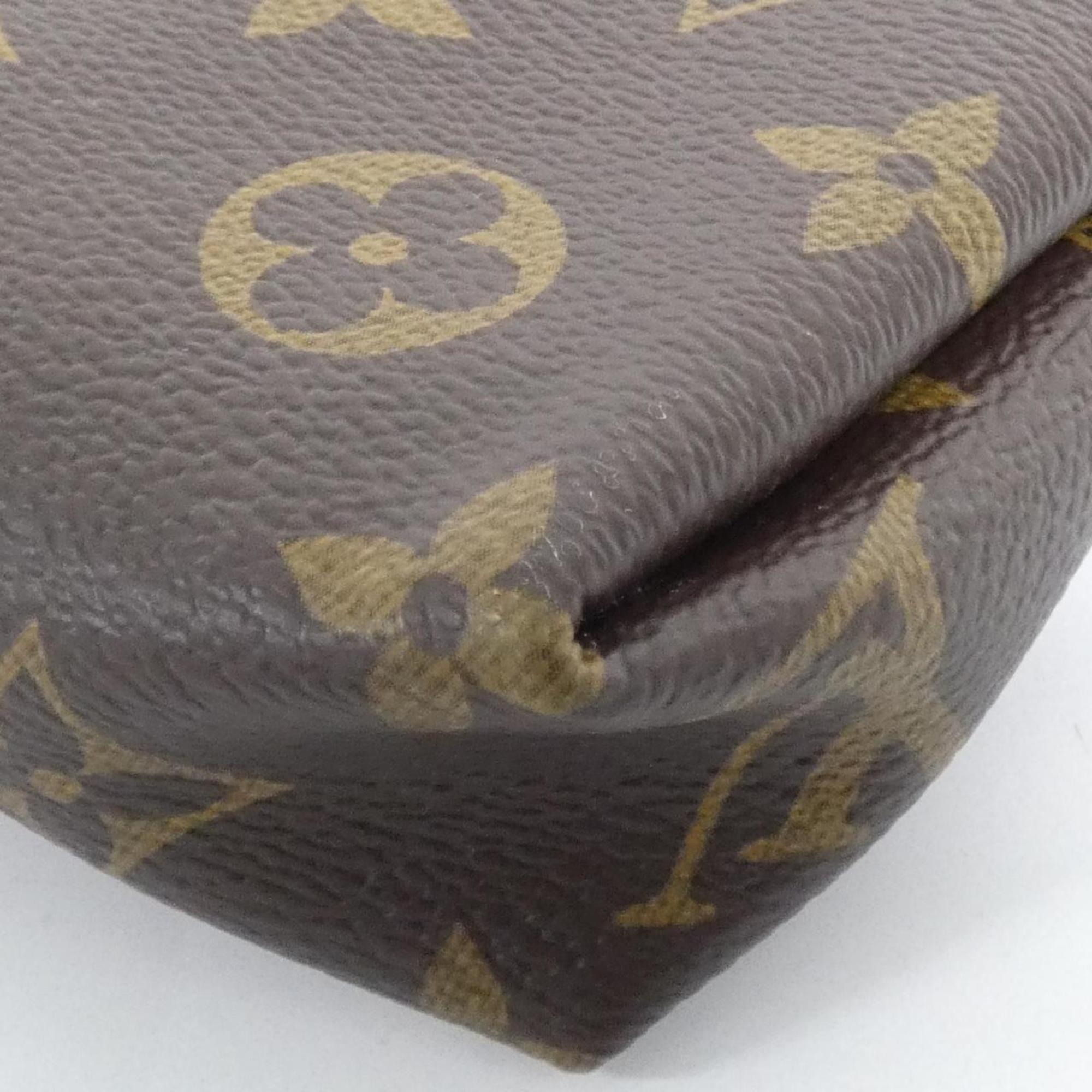 Louis Vuitton Monogram Black Marron Coated Canvas Shoulder Bag (Pre-Owned)