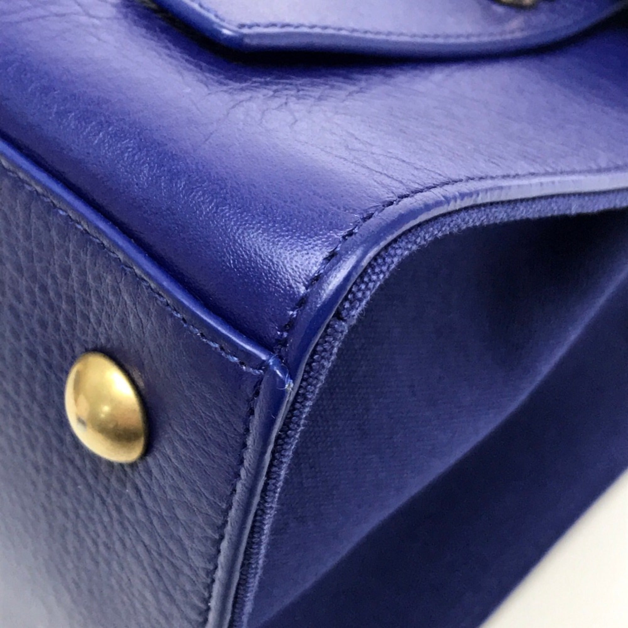Saint Laurent Blue Leather Handbag (Pre-Owned)
