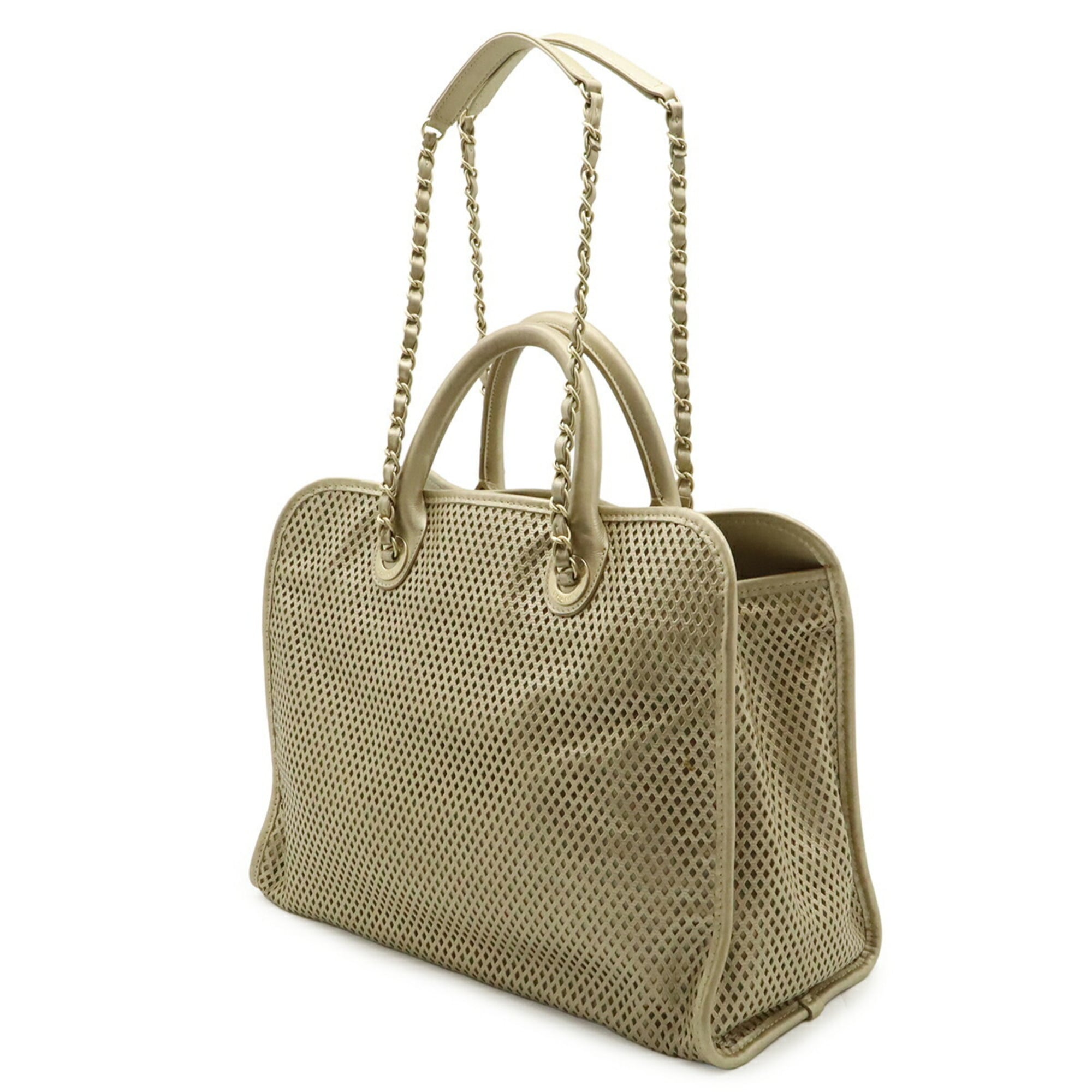 Chanel Champagne Gold Mesh Shoulder Bag Tote Bag (Pre-Owned)