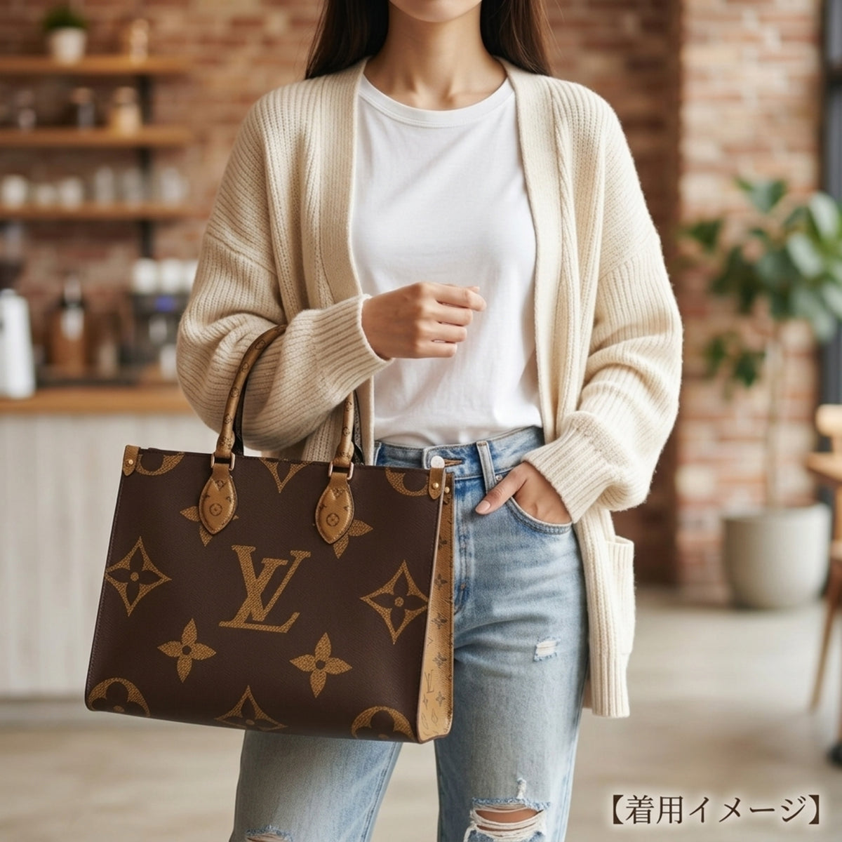Louis Vuitton Brown Monogram Reverse Monogram Handbag Shoulder Bag (Pre-Owned)