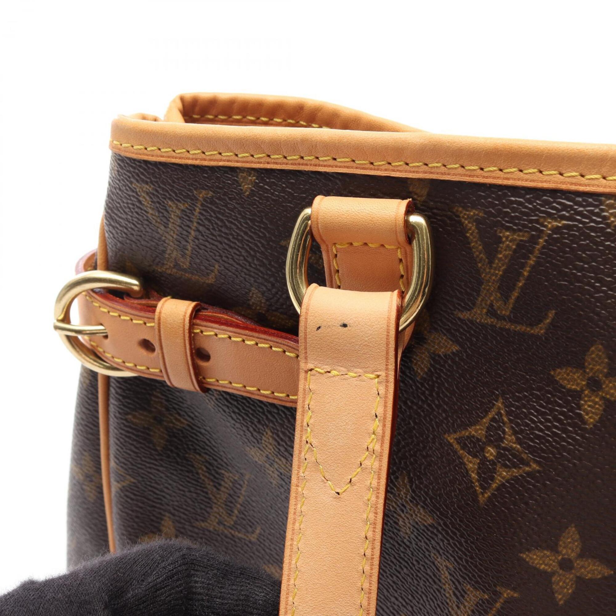 Louis Vuitton Brown Monogram Coated Canvas Leather Handbag Tote Bag (Pre-Owned)