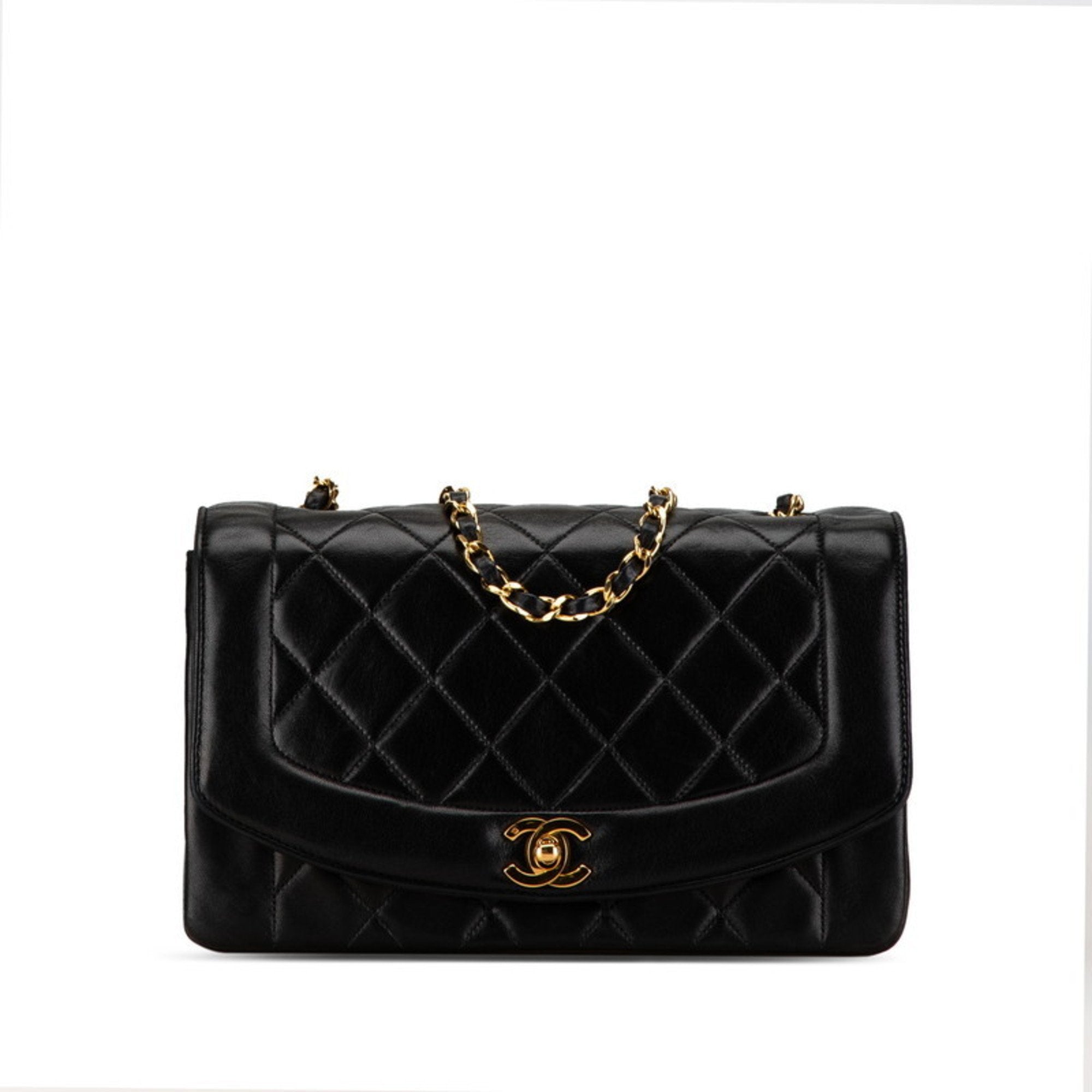 Chanel Black Gold Leather Shoulder Bag (Pre-Owned)
