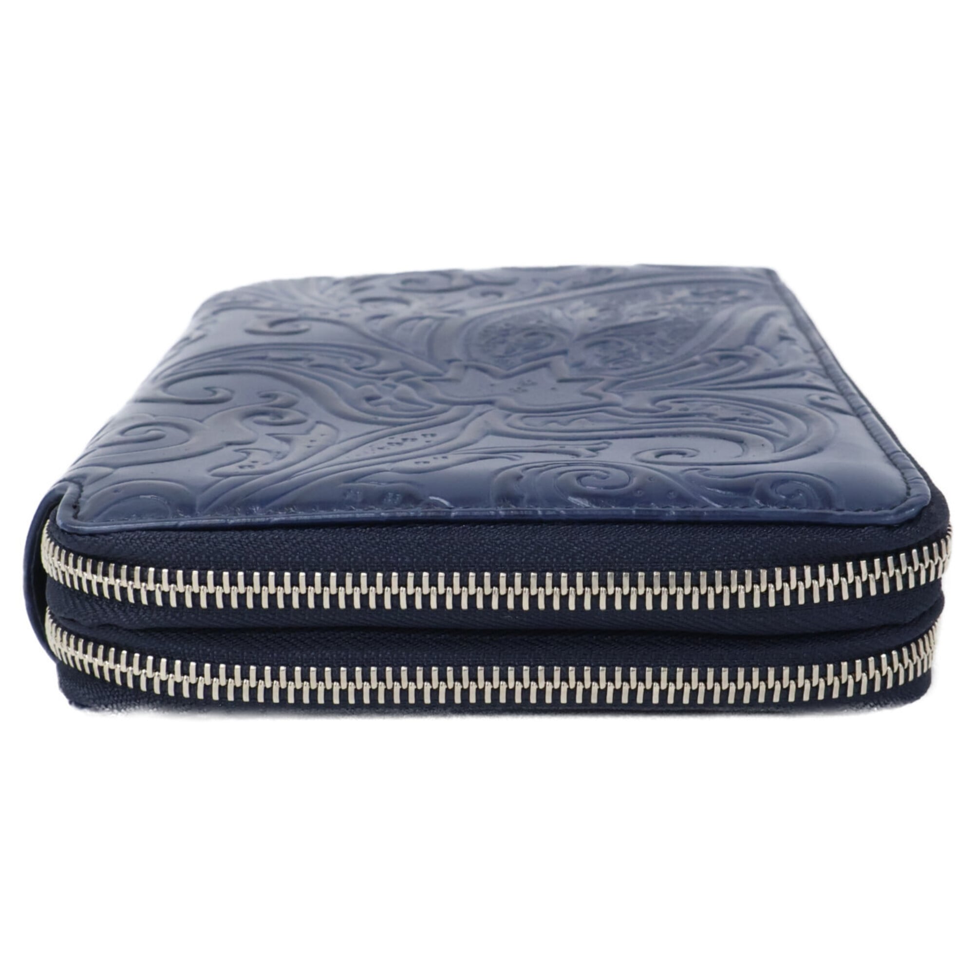 Etro Navy Leather Clutch Bag (Pre-Owned)