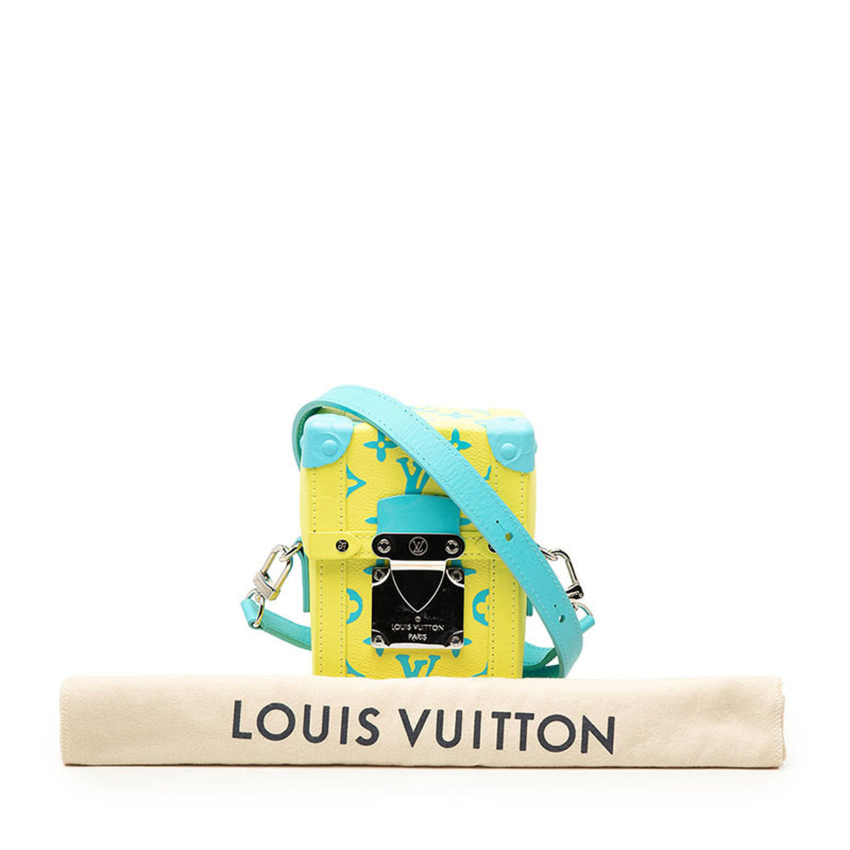 Louis Vuitton Blue Yellow Leather Shoulder Bag (Pre-Owned)
