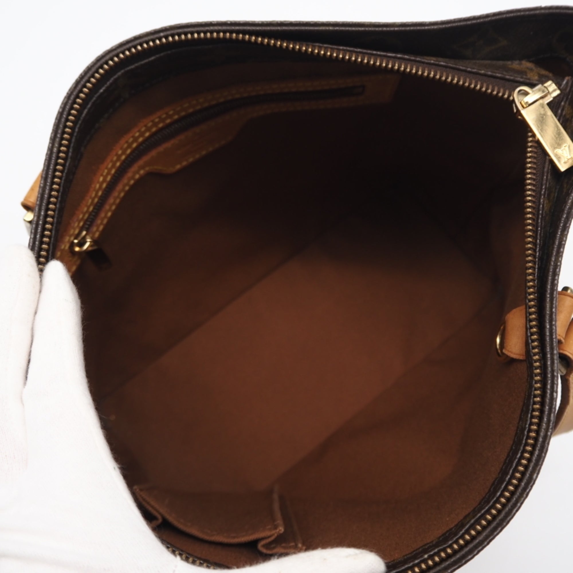 Louis Vuitton Brown Coated Canvas Leather Handbag (Pre-Owned)