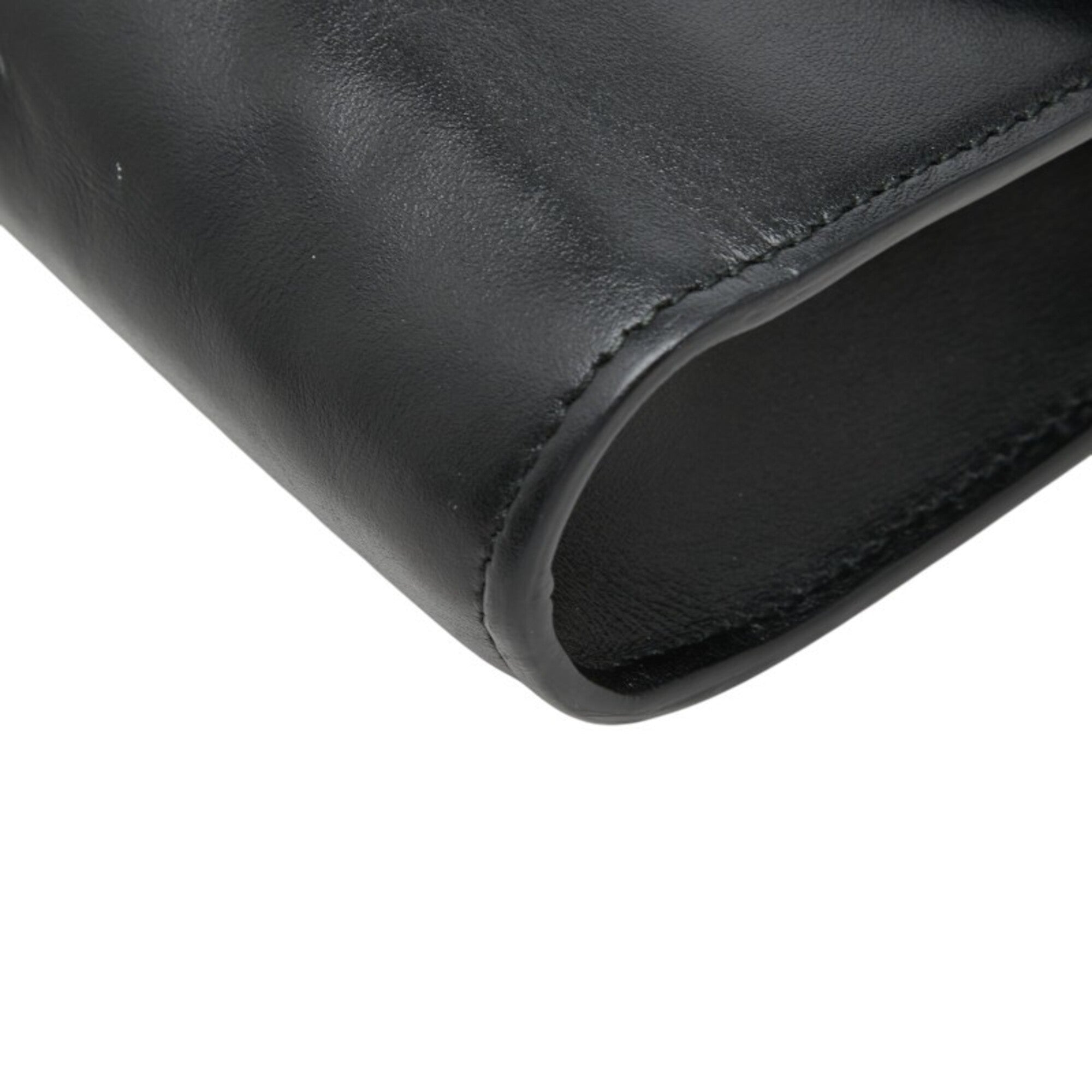 Gucci Black Leather Handbag Shoulder Bag (Pre-Owned)