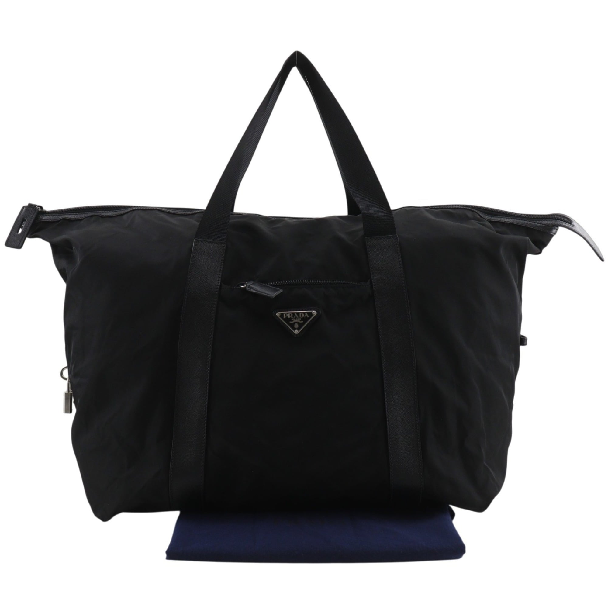 Prada Black Nylon Boston Bag (Pre-Owned)