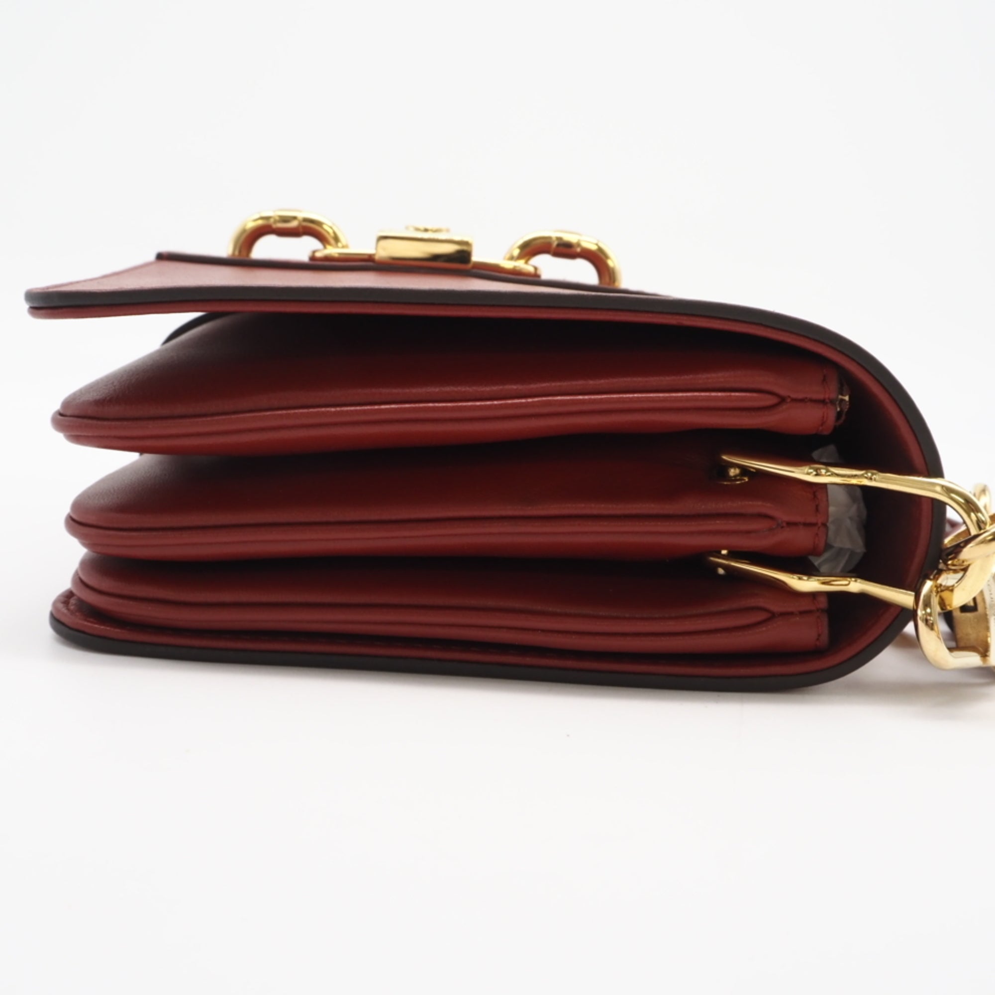 Louis Vuitton Brown Red Color Canvas Leather Shoulder Bag (Pre-Owned)