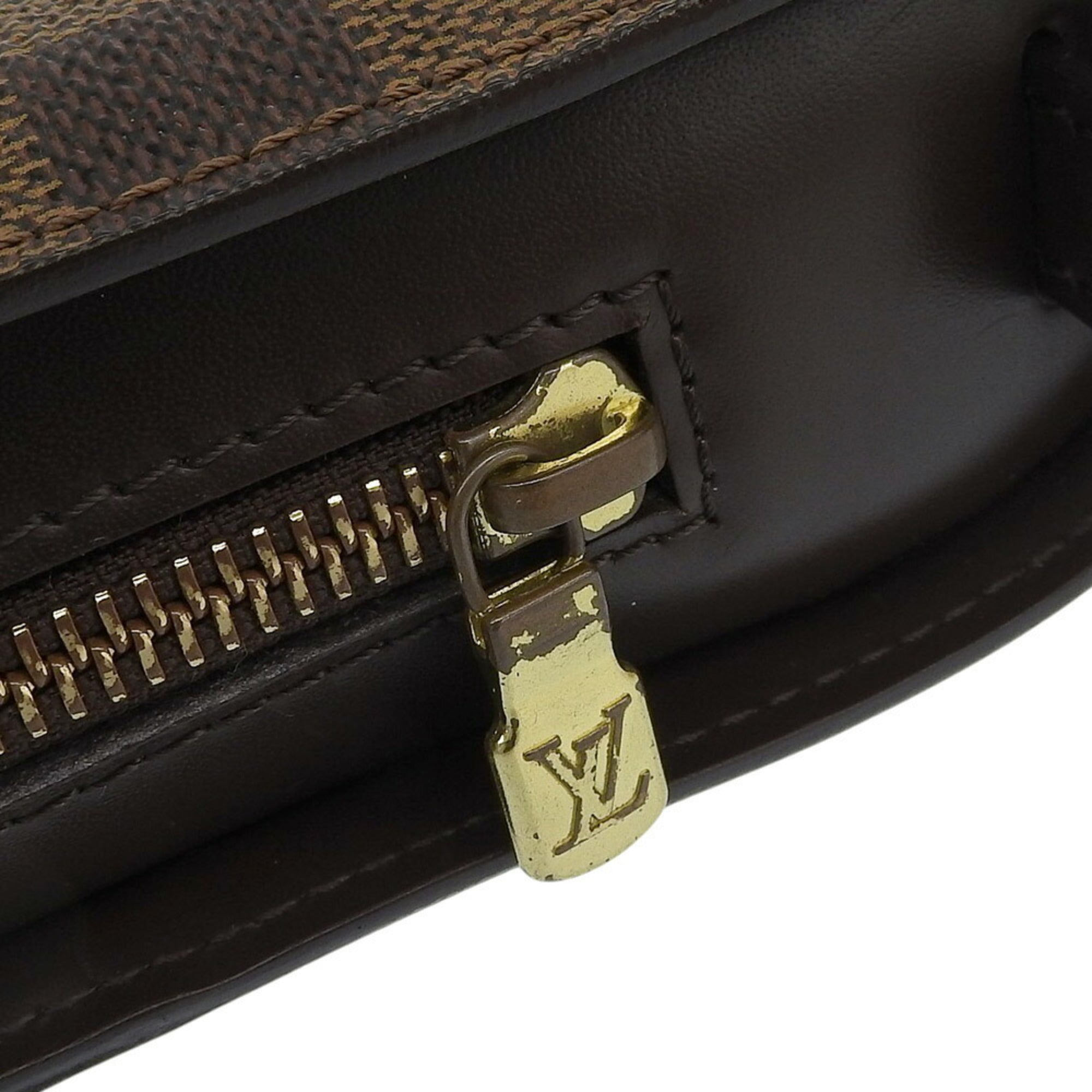 Louis Vuitton Damier Canvas Ebene Pvc Clutch Bag (Pre-Owned)