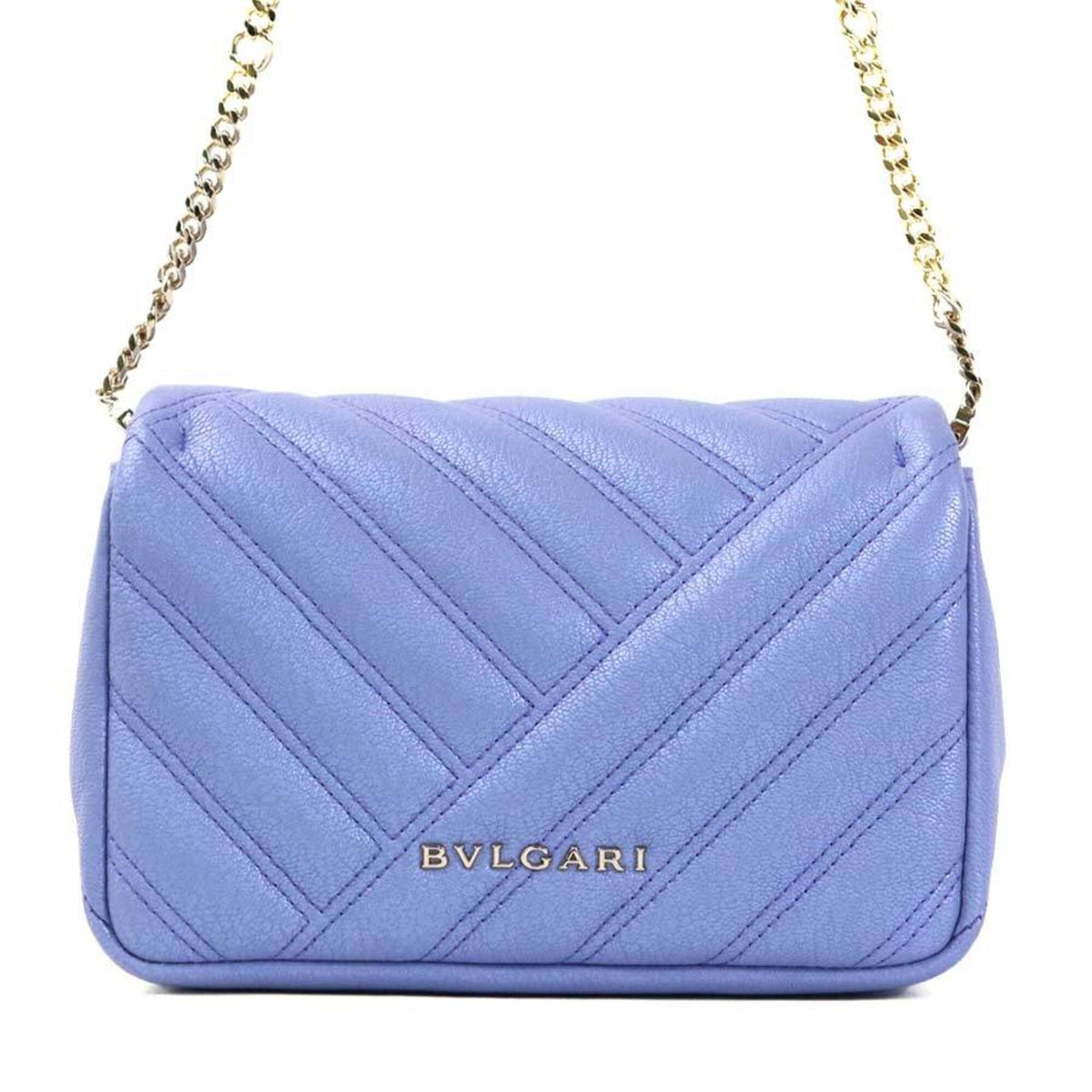 Bvlgari Metallic Purple Leather Shoulder Bag (Pre-Owned)