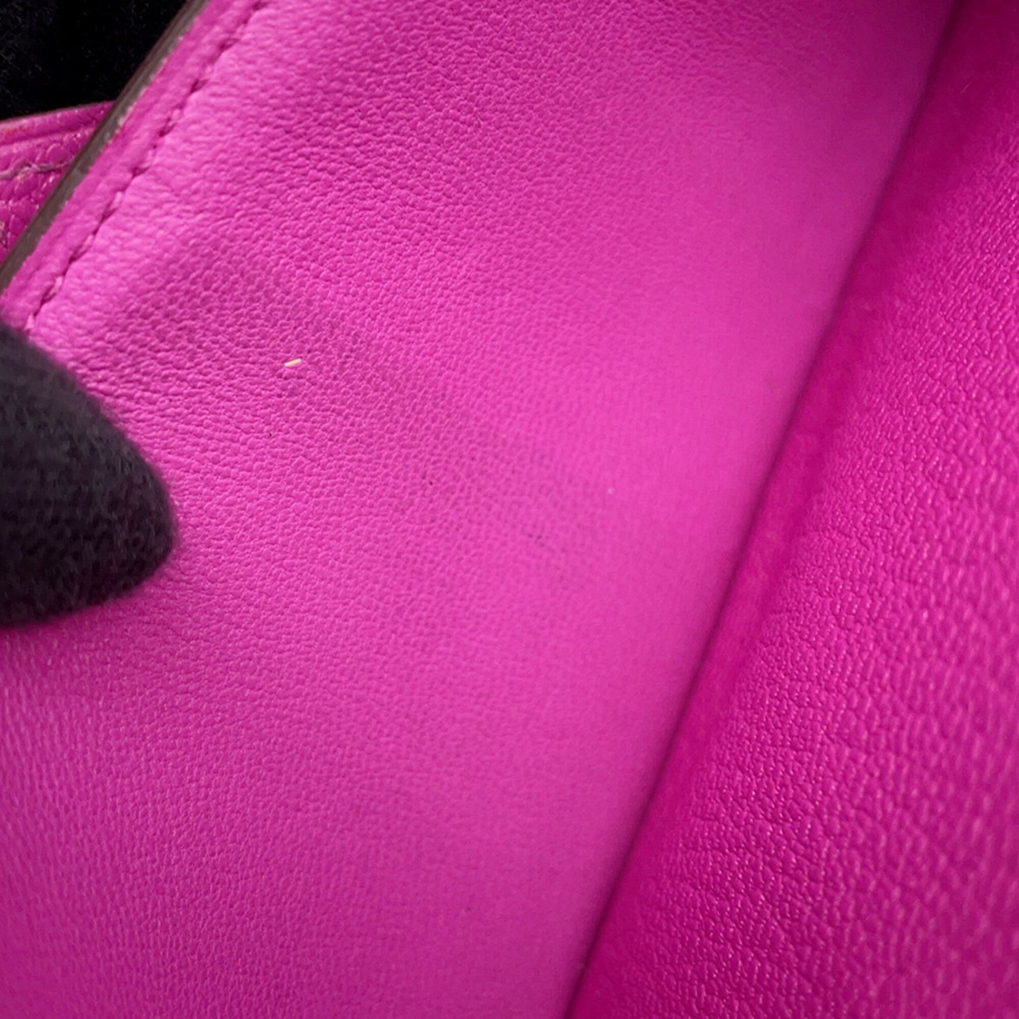 Hermes Pink Chevre Myzore Leather Long Wallet (Bi-Fold) (Pre-Owned)
