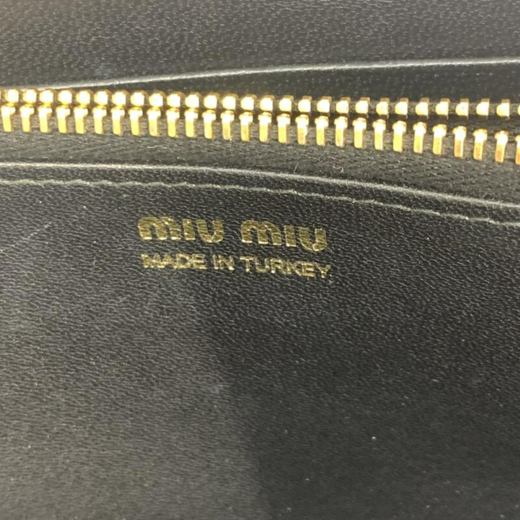 Miu Miu Matelasse Black Long Wallet (Bi-Fold) (Pre-Owned)