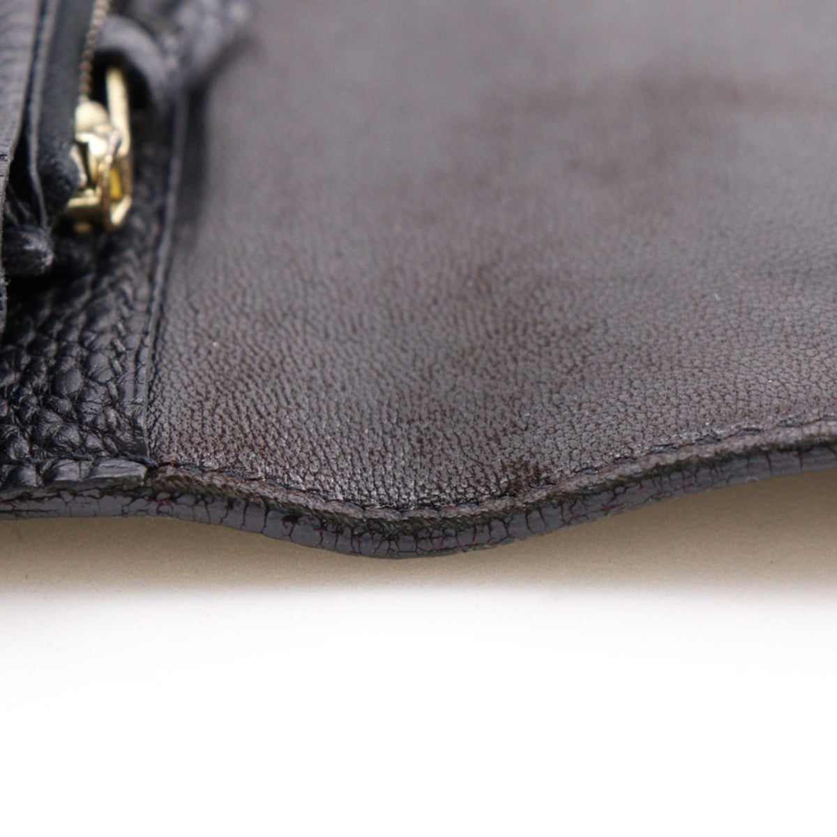 Hermes Black Taurillon Clemence Leather Long Wallet (Bi-Fold) (Pre-Owned)
