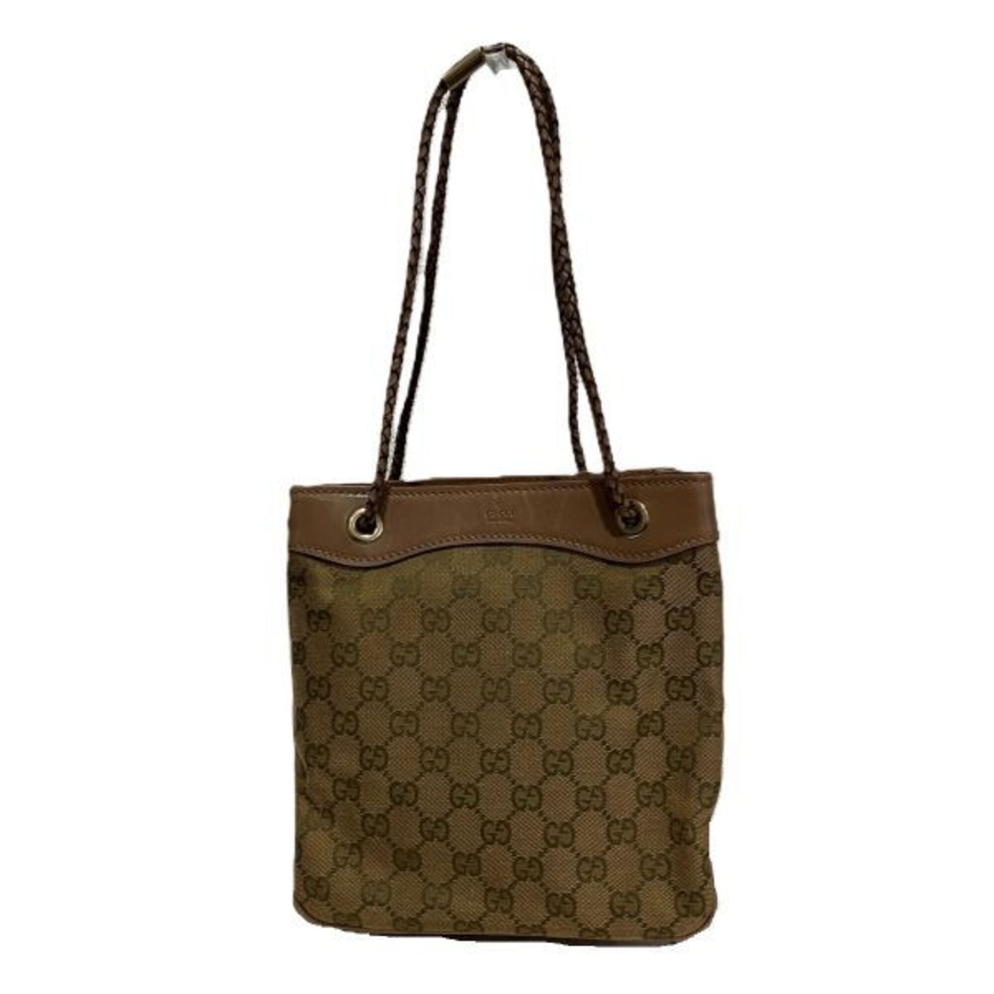 Gucci Brown Gg Canvas Handbag Shoulder Bag (Pre-Owned)
