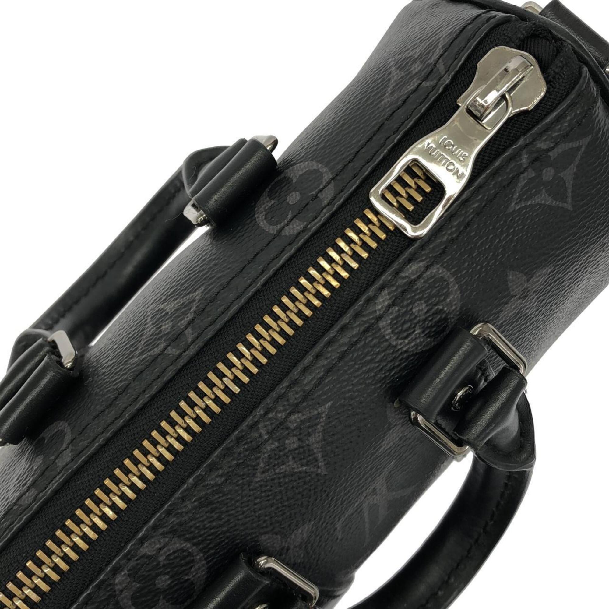 Louis Vuitton Black Coated Canvas Boston Bag (Pre-Owned)