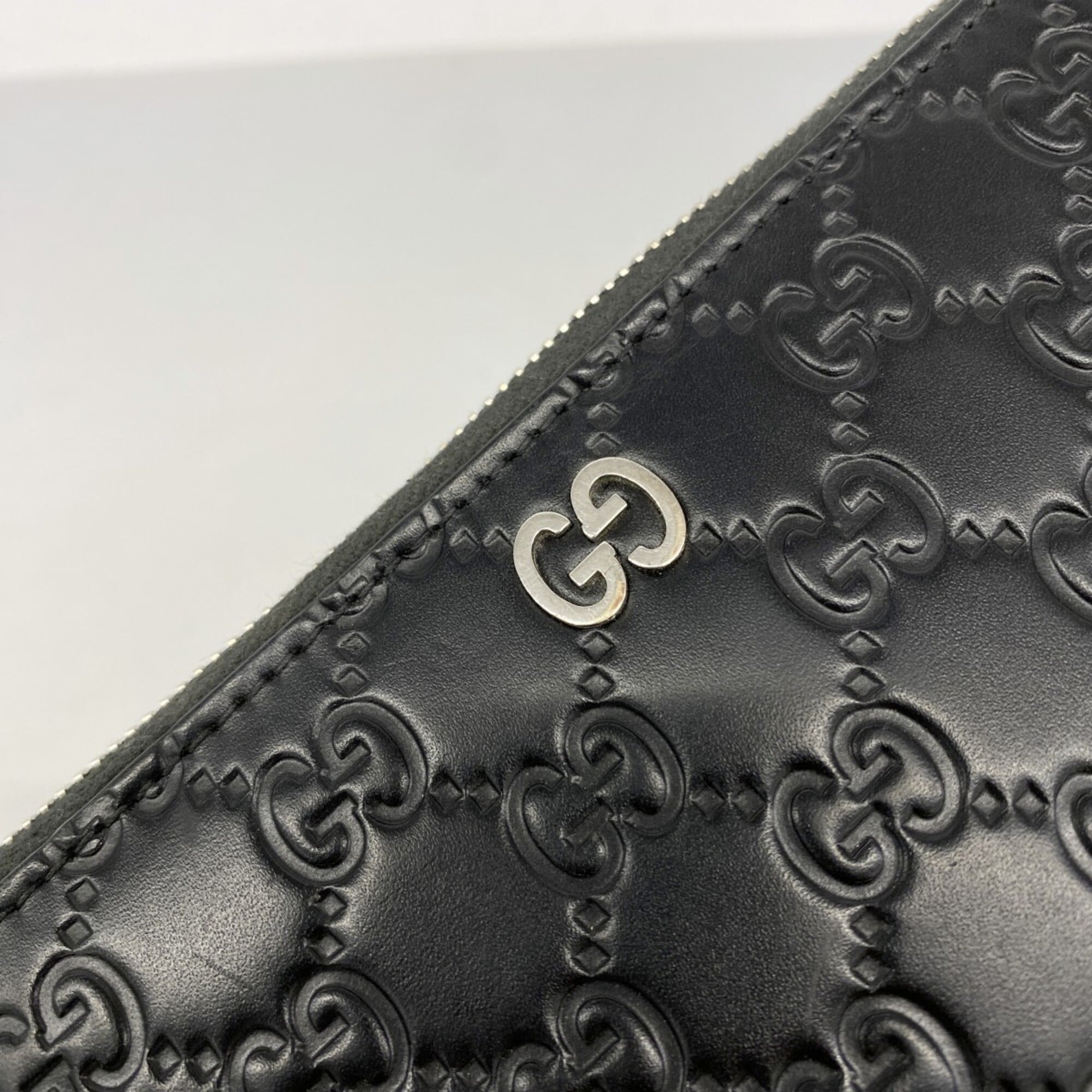Gucci Black Leather Long Wallet (Bi-Fold) (Pre-Owned)
