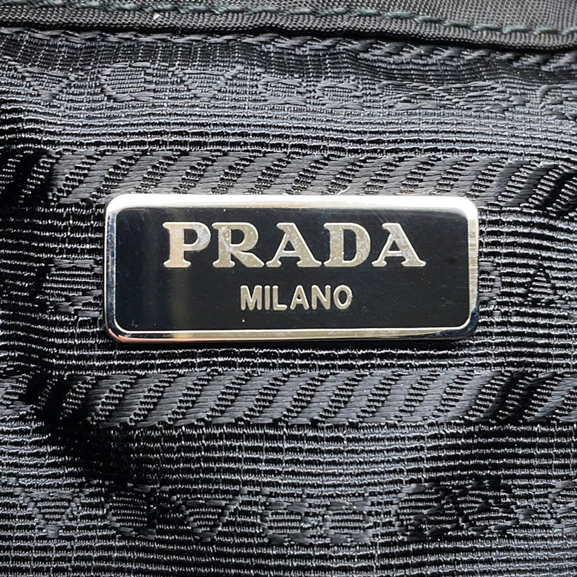 Prada Black Nylon Handbag Shoulder Bag (Pre-Owned)