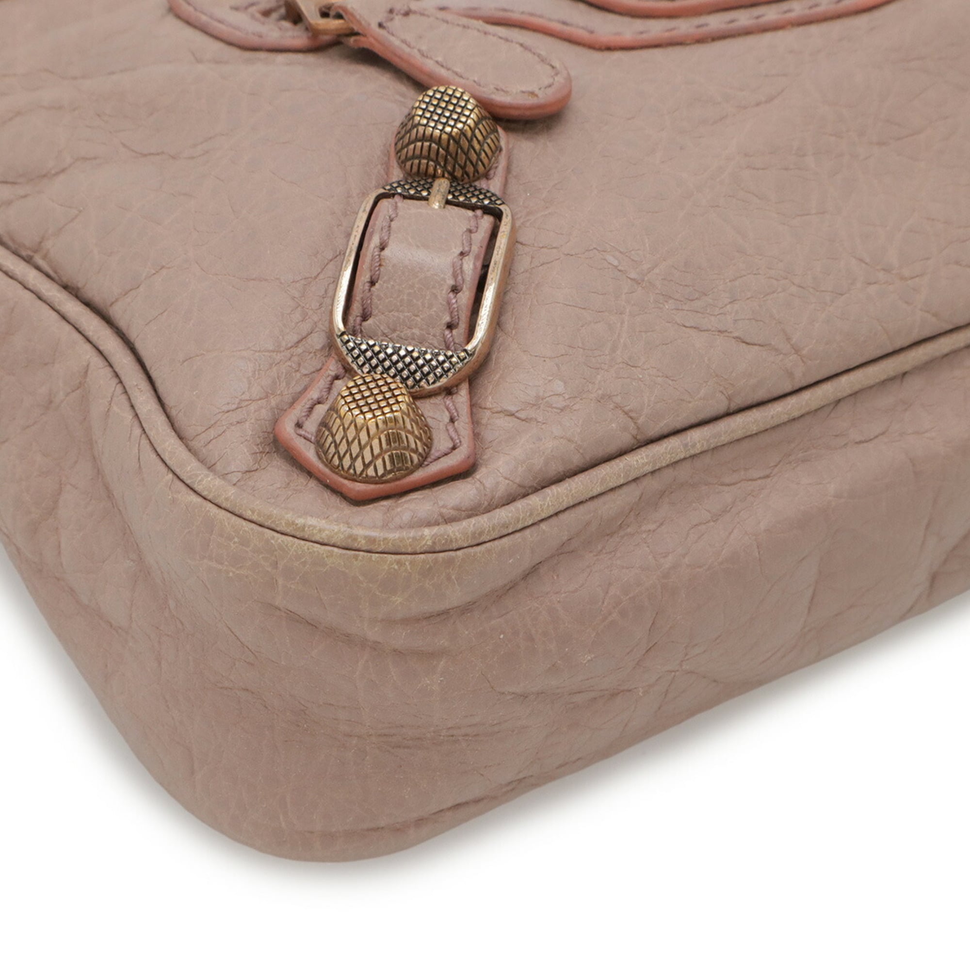 Balenciaga Pink Leather Clutch Bag Pochette Shoulder Bag (Pre-Owned)