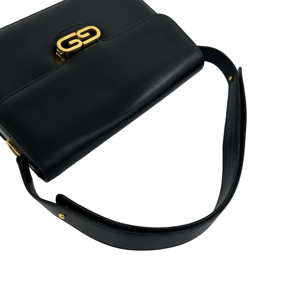Gucci Black Leather Handbag Shoulder Bag (Pre-Owned)