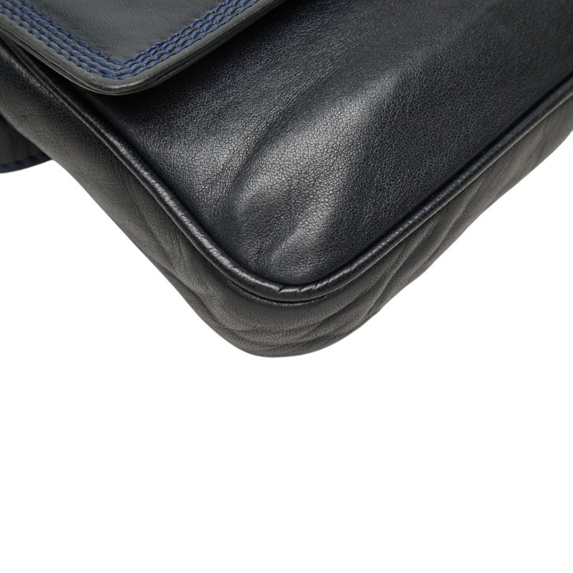 Loewe Navy Leather Sling Bag (Pre-Owned)