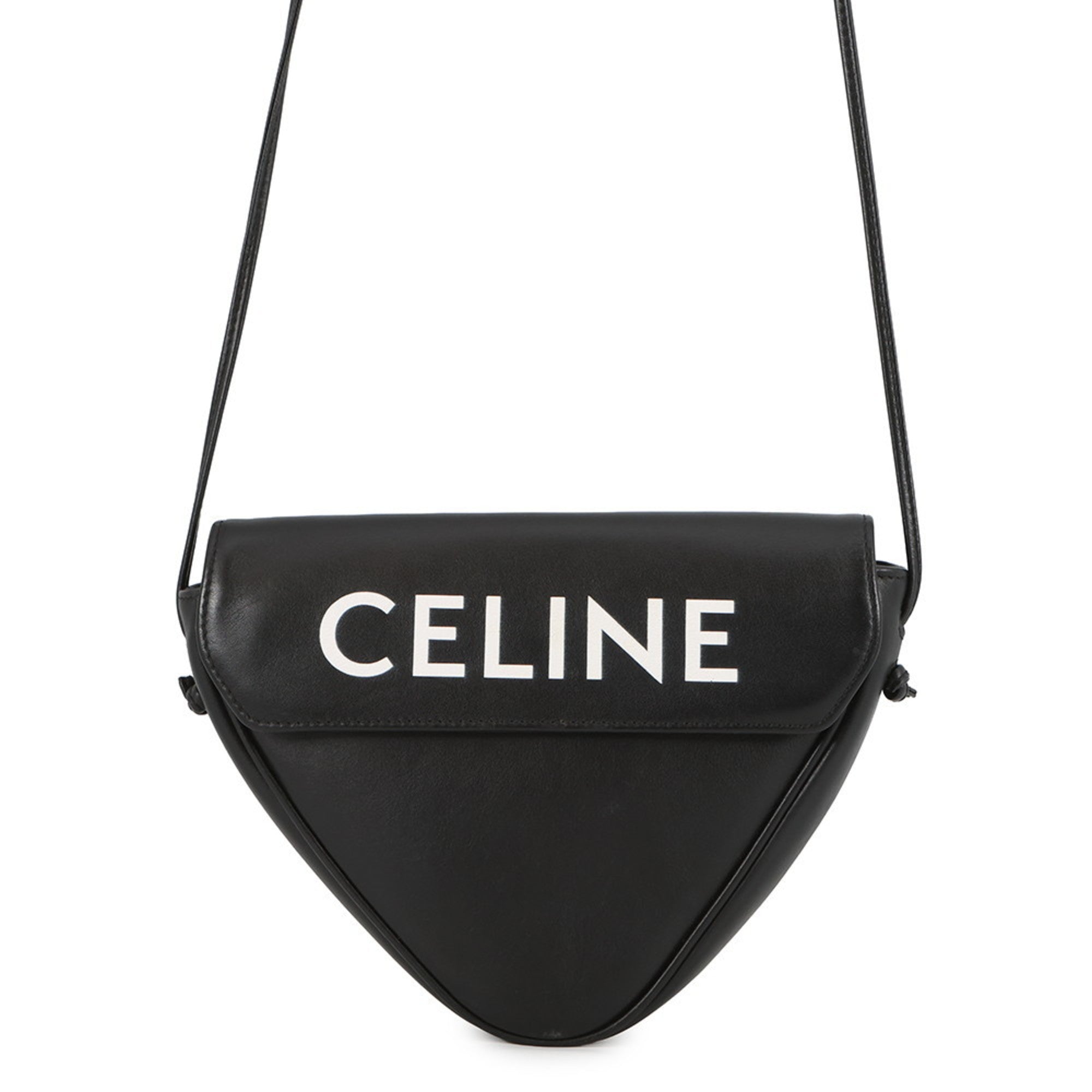 Celine Black Leather Handbag Pochette Shoulder Bag (Pre-Owned)