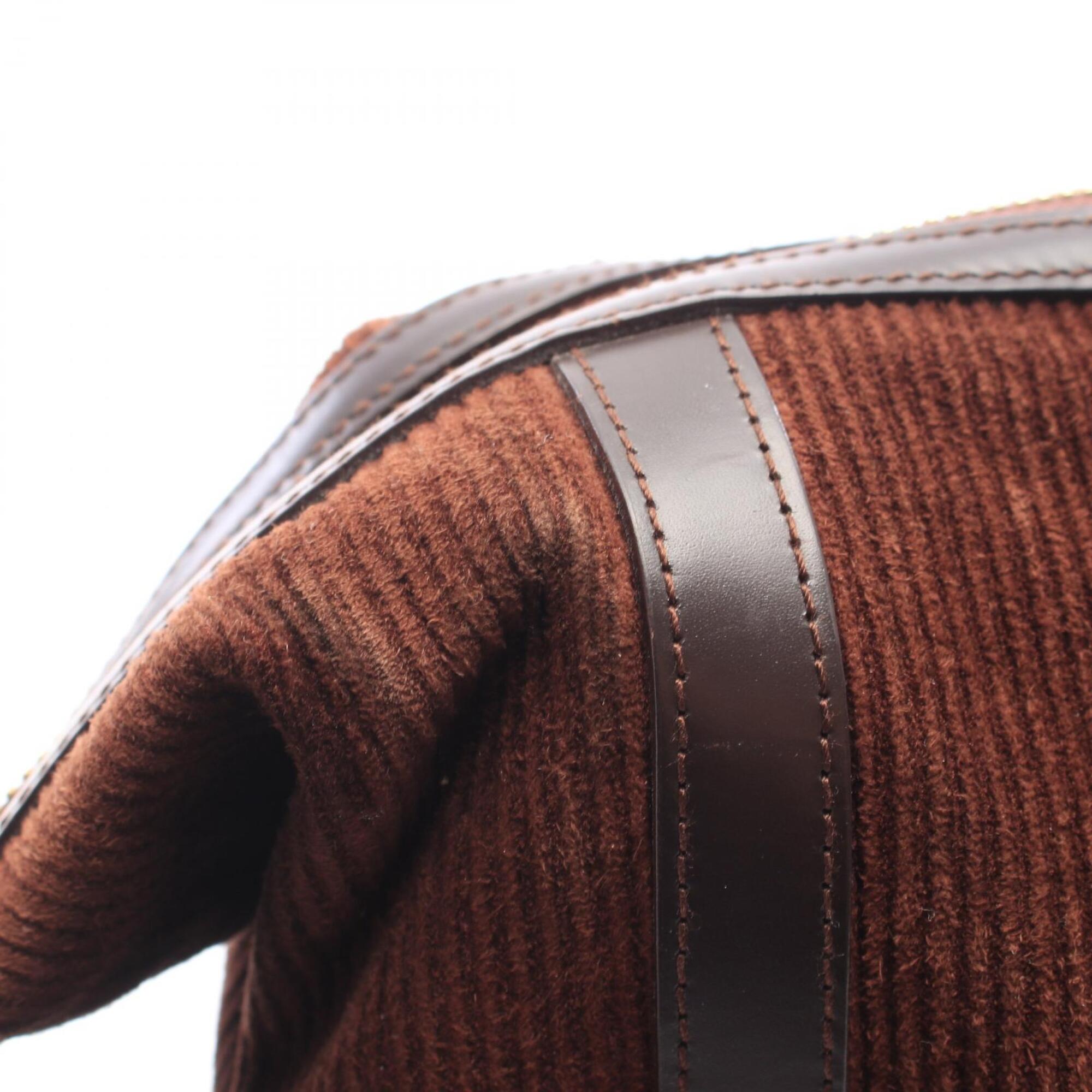 Salvatore Ferragamo Brown Leather Fabric Handbag (Pre-Owned)