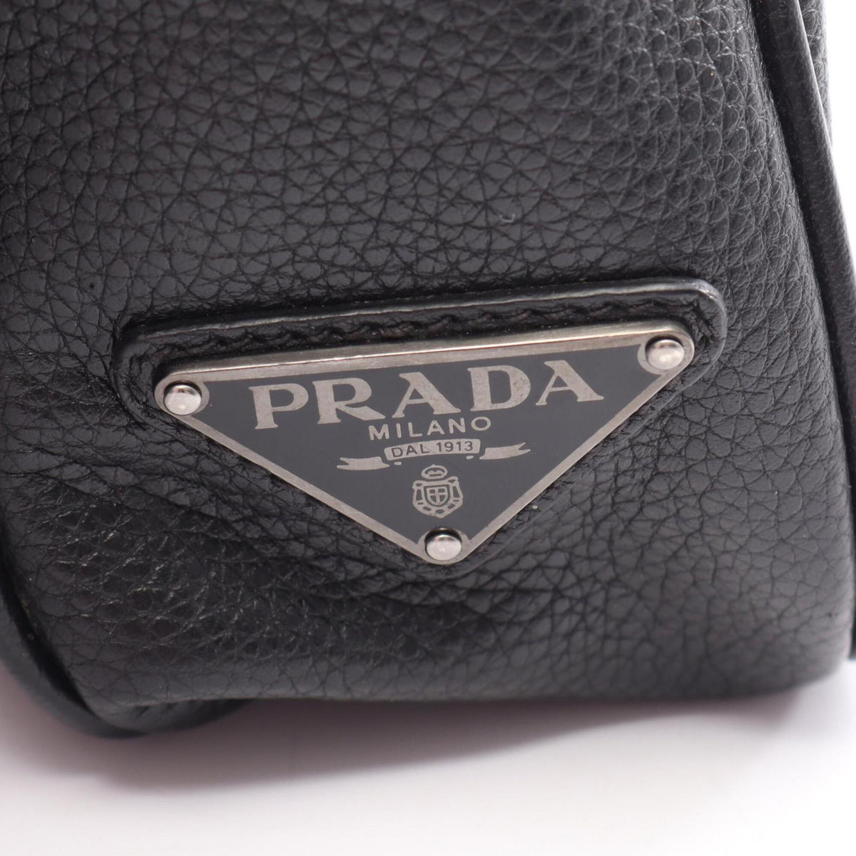 Prada Black Leather Handbag Shoulder Bag (Pre-Owned)