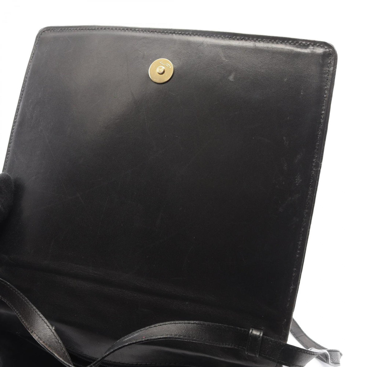 Salvatore Ferragamo Black Leather Shoulder Bag (Pre-Owned)