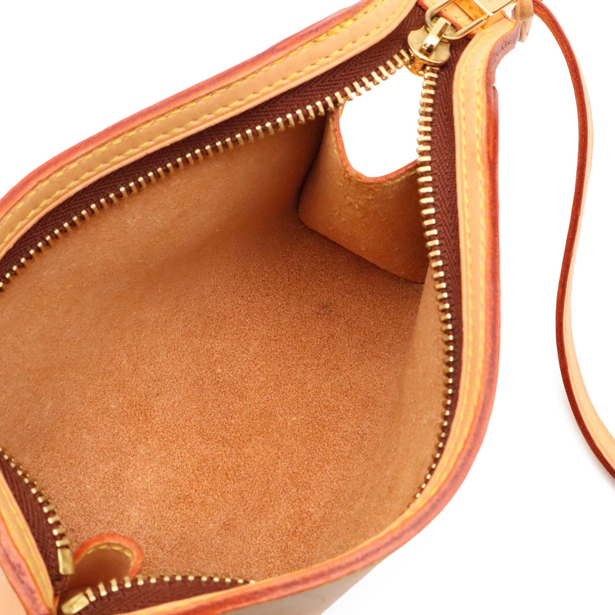 Louis Vuitton Brown Clear Vinyl Leather Shoulder Bag Tote Bag (Pre-Owned)