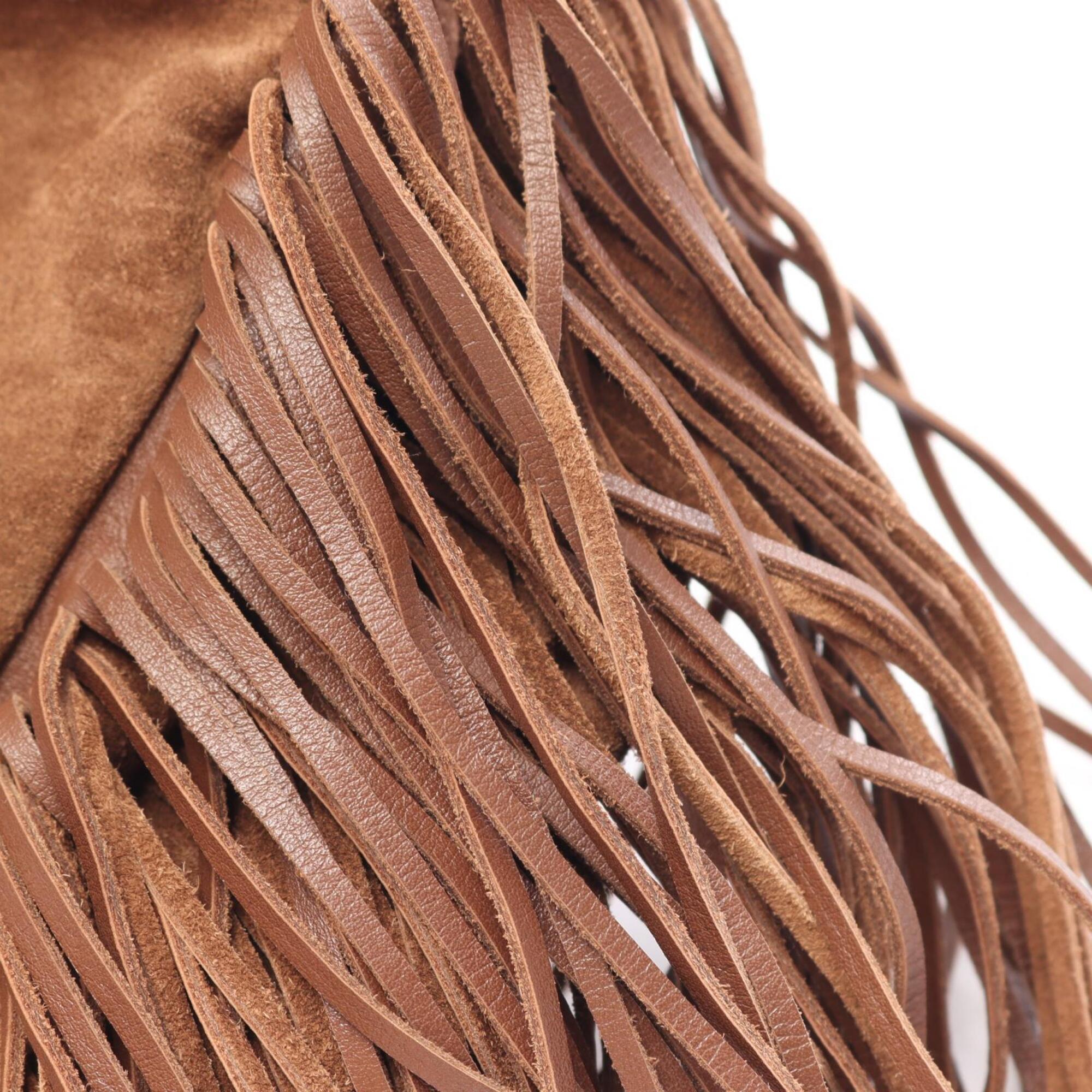 Celine Brown Suede Handbag Shoulder Bag (Pre-Owned)