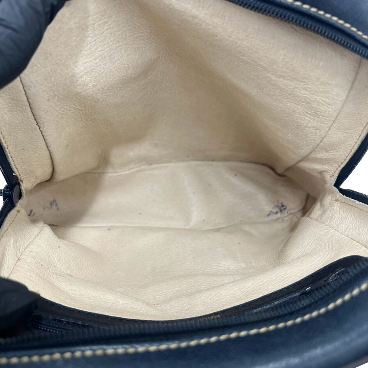 Loewe Navy Leather Shoulder Bag Tote Bag (Pre-Owned)