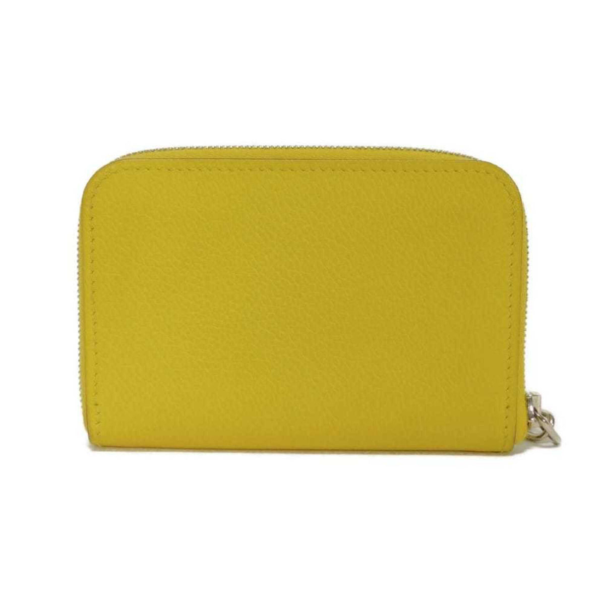 Hermes Yellow Evercalf Leather Coin Purse/Coin Case (Pre-Owned)