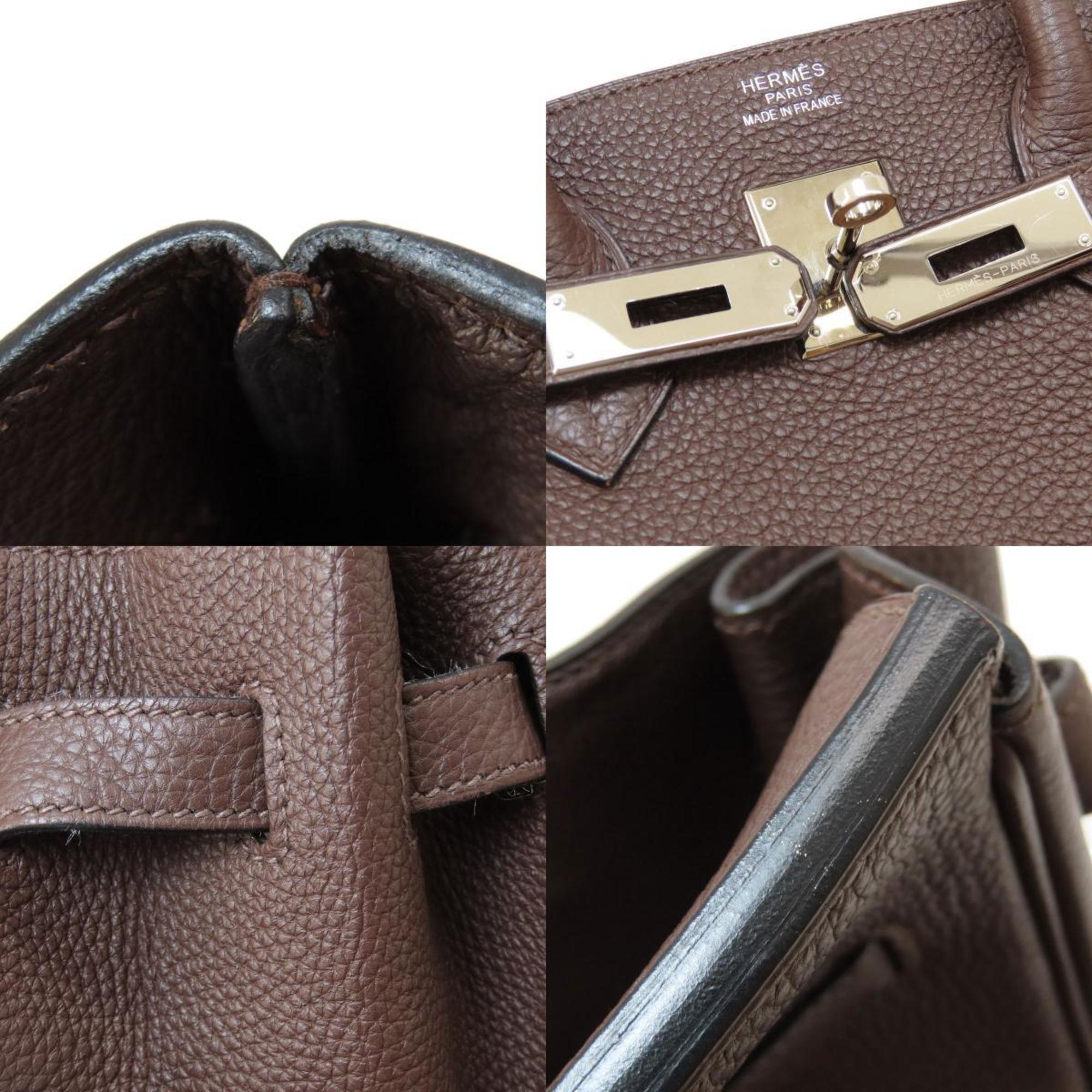 Hermes Birkin Dark Brown Togo Leather Handbag (Pre-Owned)